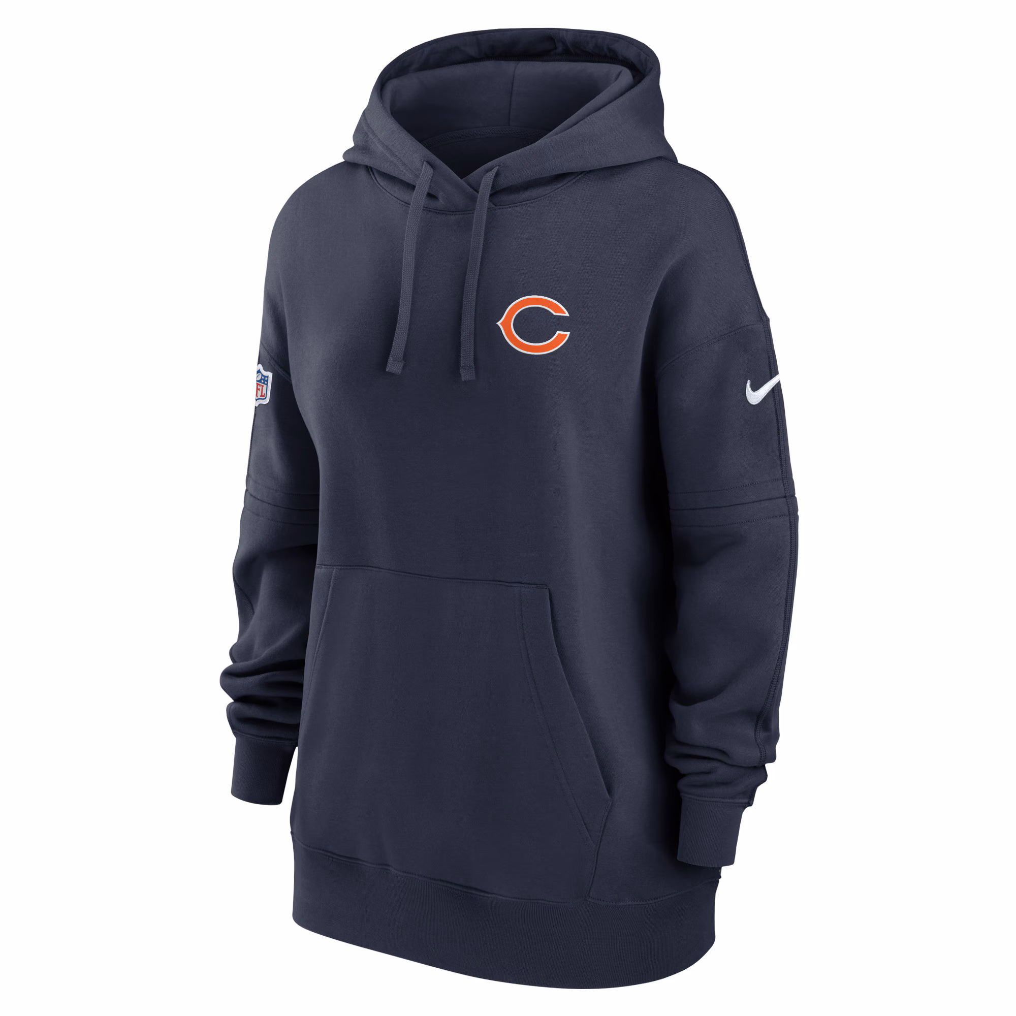Chicago Bears Women's 2023 Sideline Club Fleece Pullover Hoodie - Navy
