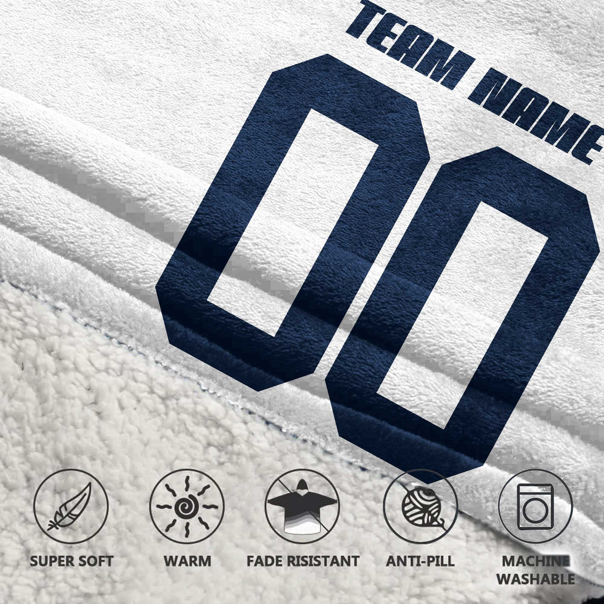 Adult Custom Blanket Hoodie Penn State Inspired Color