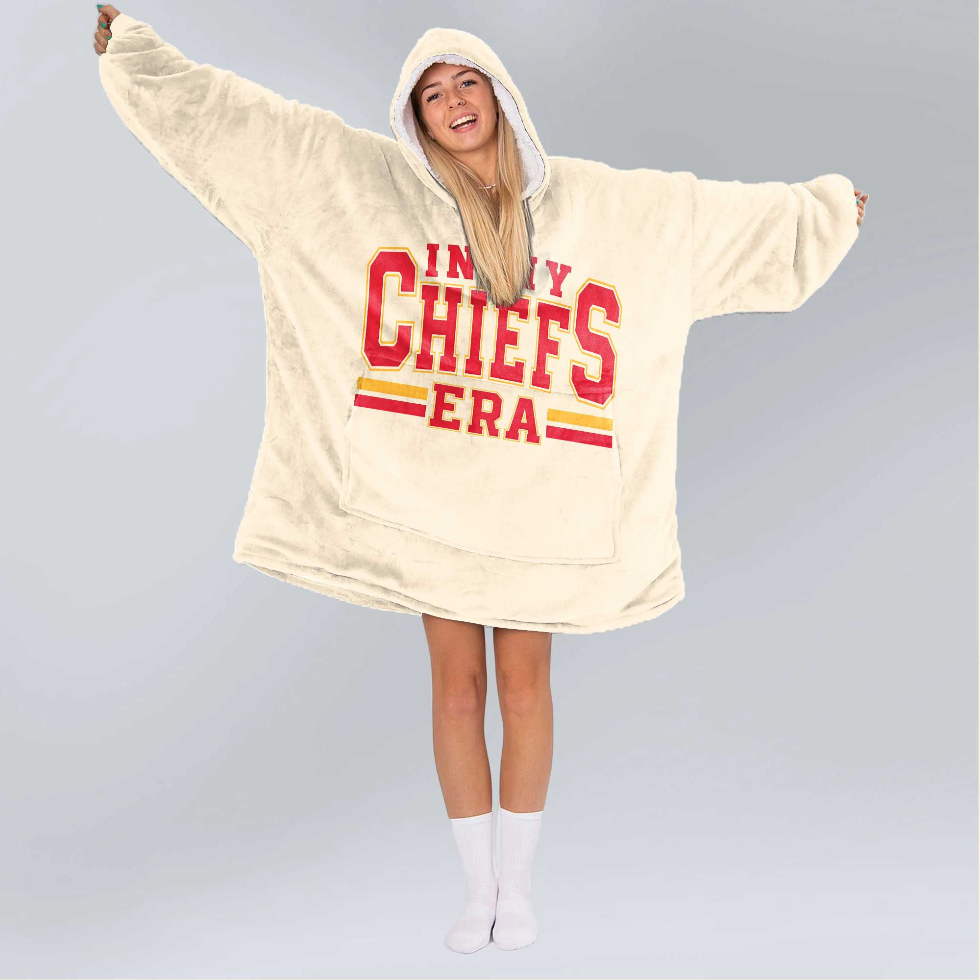 Adult Swiftie 87 Kansas City Football Unisex Blanket Hoodie