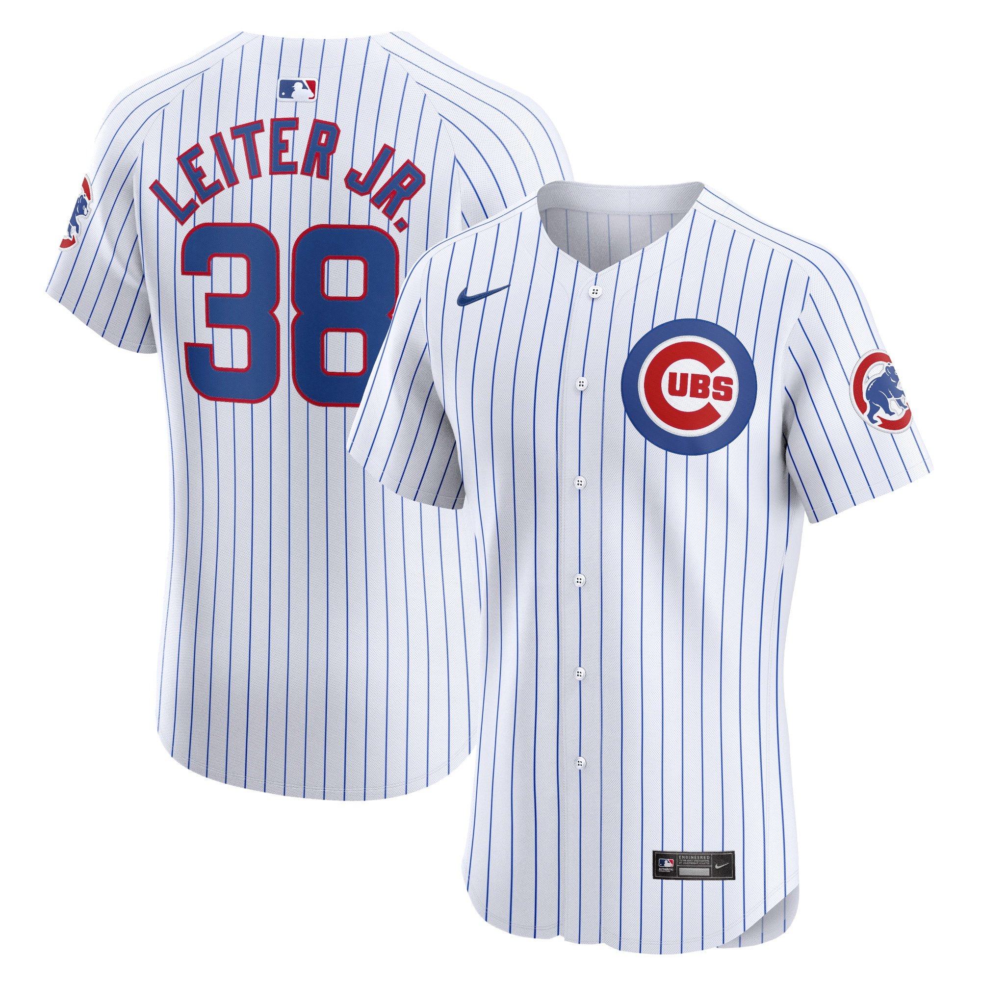 Men's Chicago Cubs Mark Leiter Jr.  White Home Elite Player Jersey