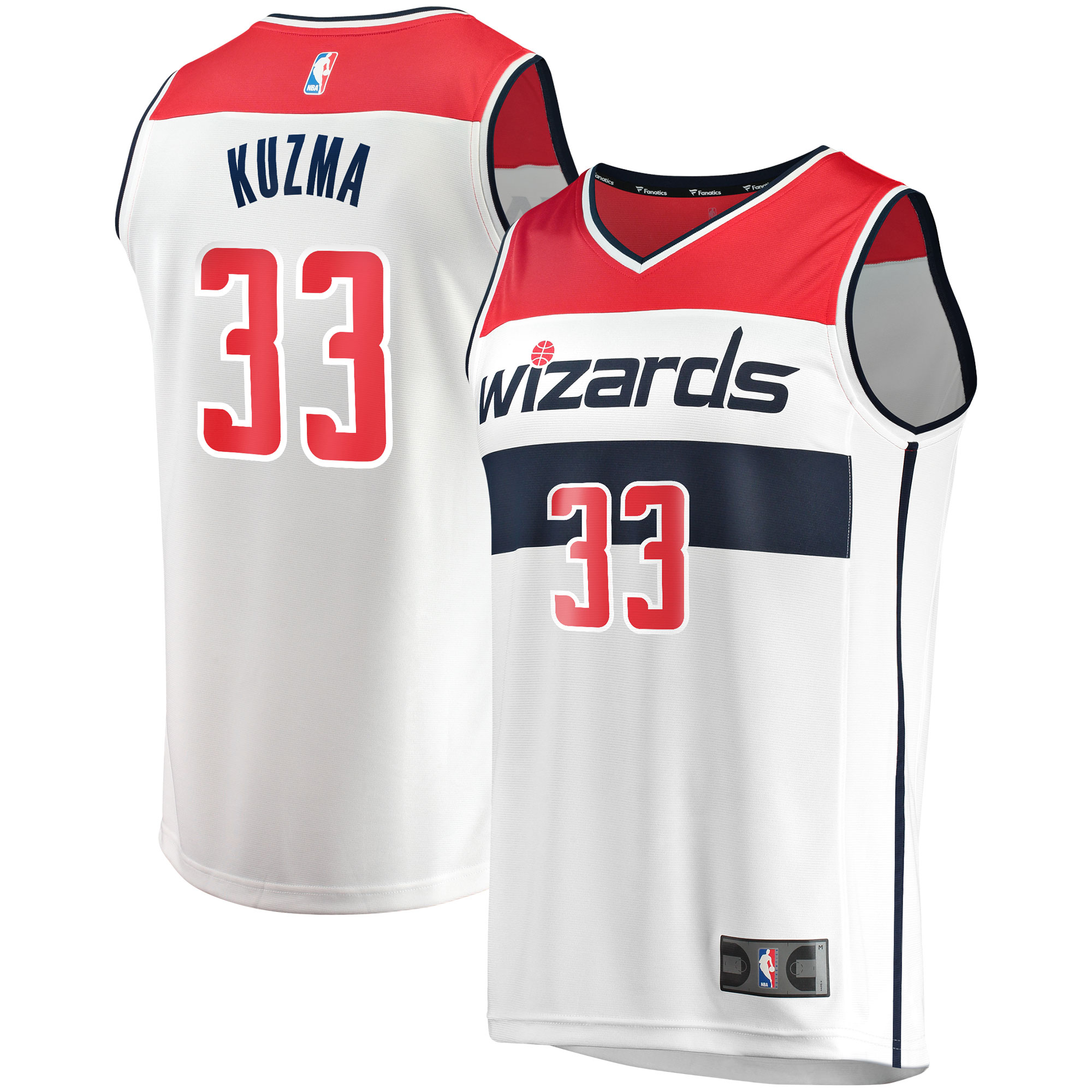 Kyle Kuzma Washington Wizards  Fast Break Replica Jersey - Association Edition - White