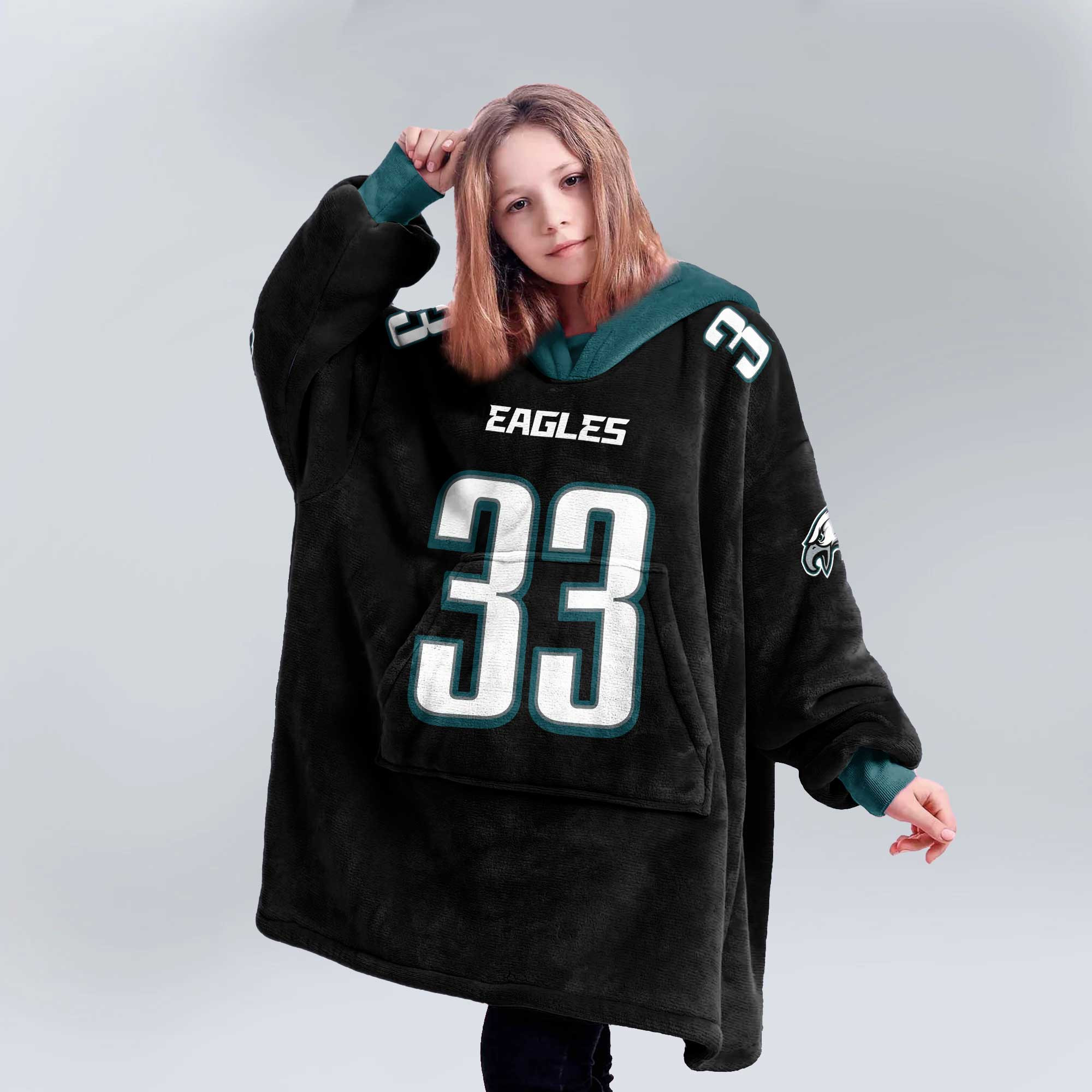 Kid C.D 33 Philadelphia Football Unisex Blanket Hoodie