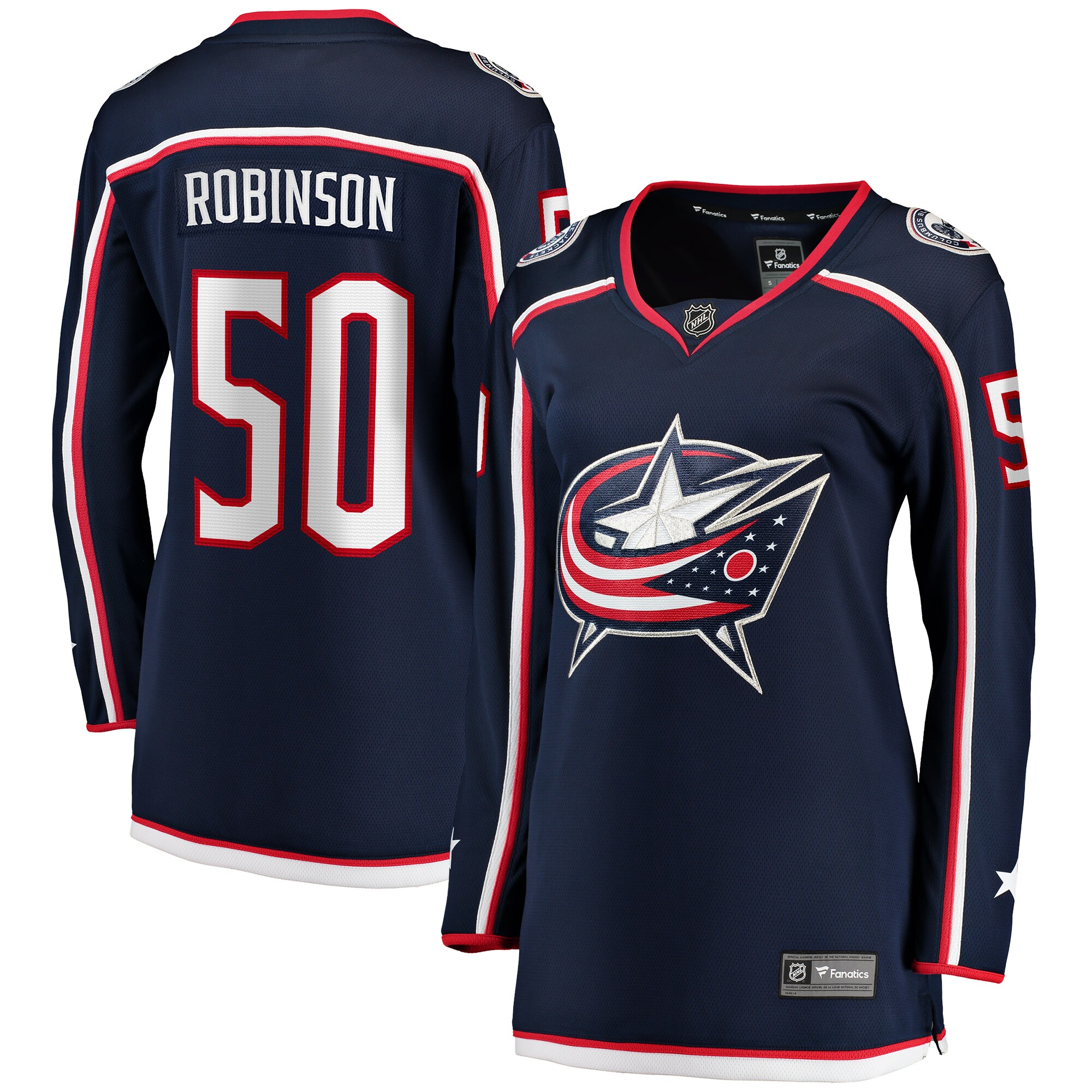 Eric Robinson Columbus Blue Jackets Women's Home Breakaway Player Jersey - Navy