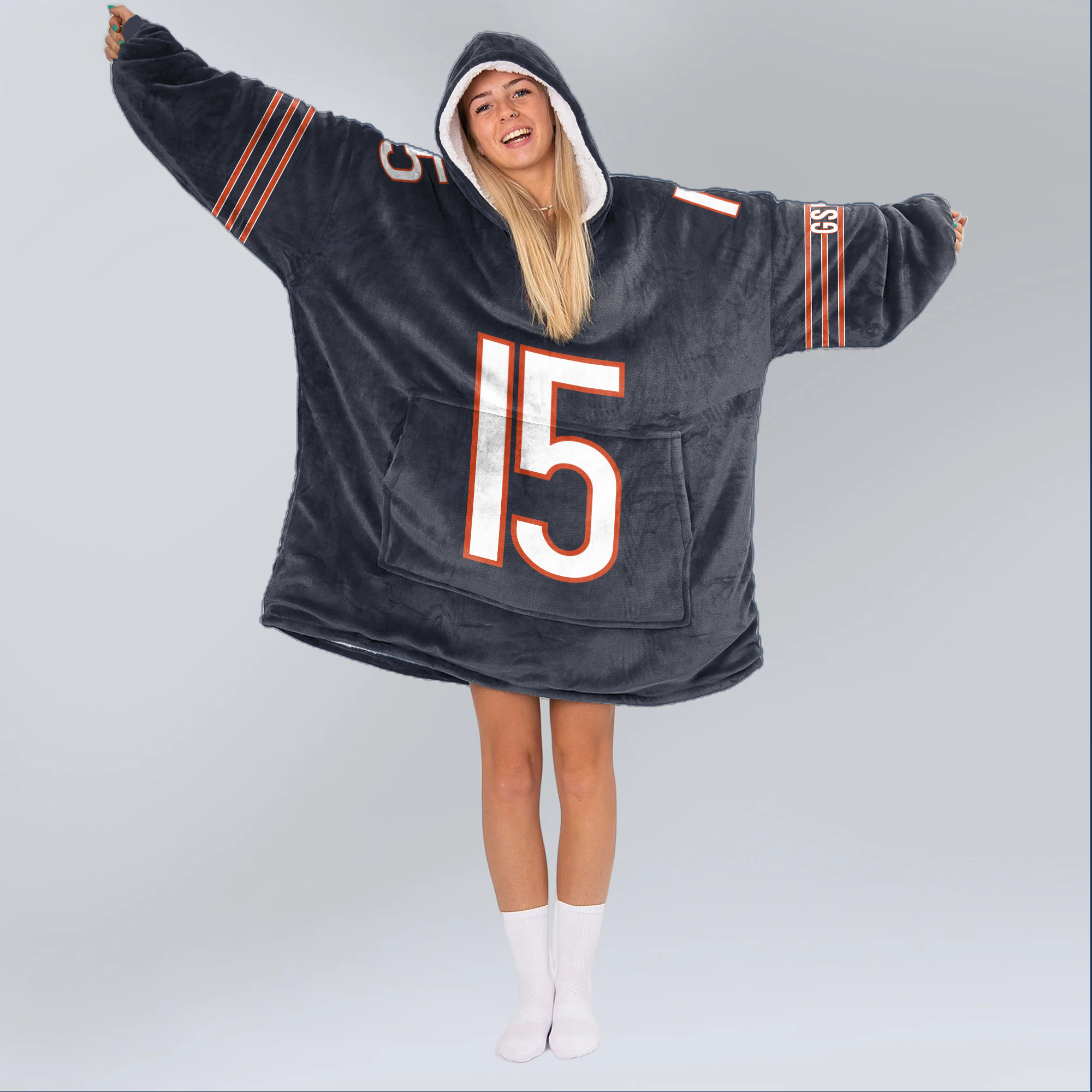 R.O 15 Chicago Football Unisex Blanket Hoodie