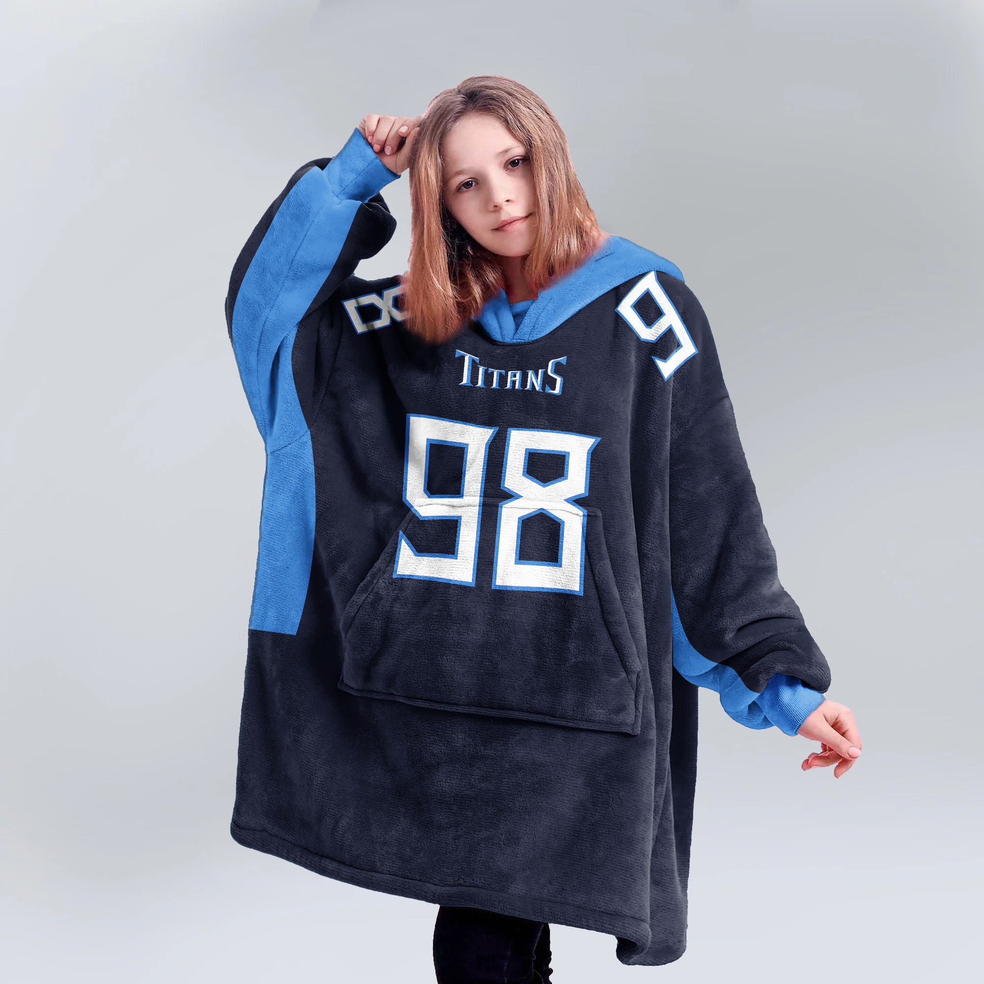Adult JS 98 Tennessee Football Unisex Blanket Hoodie