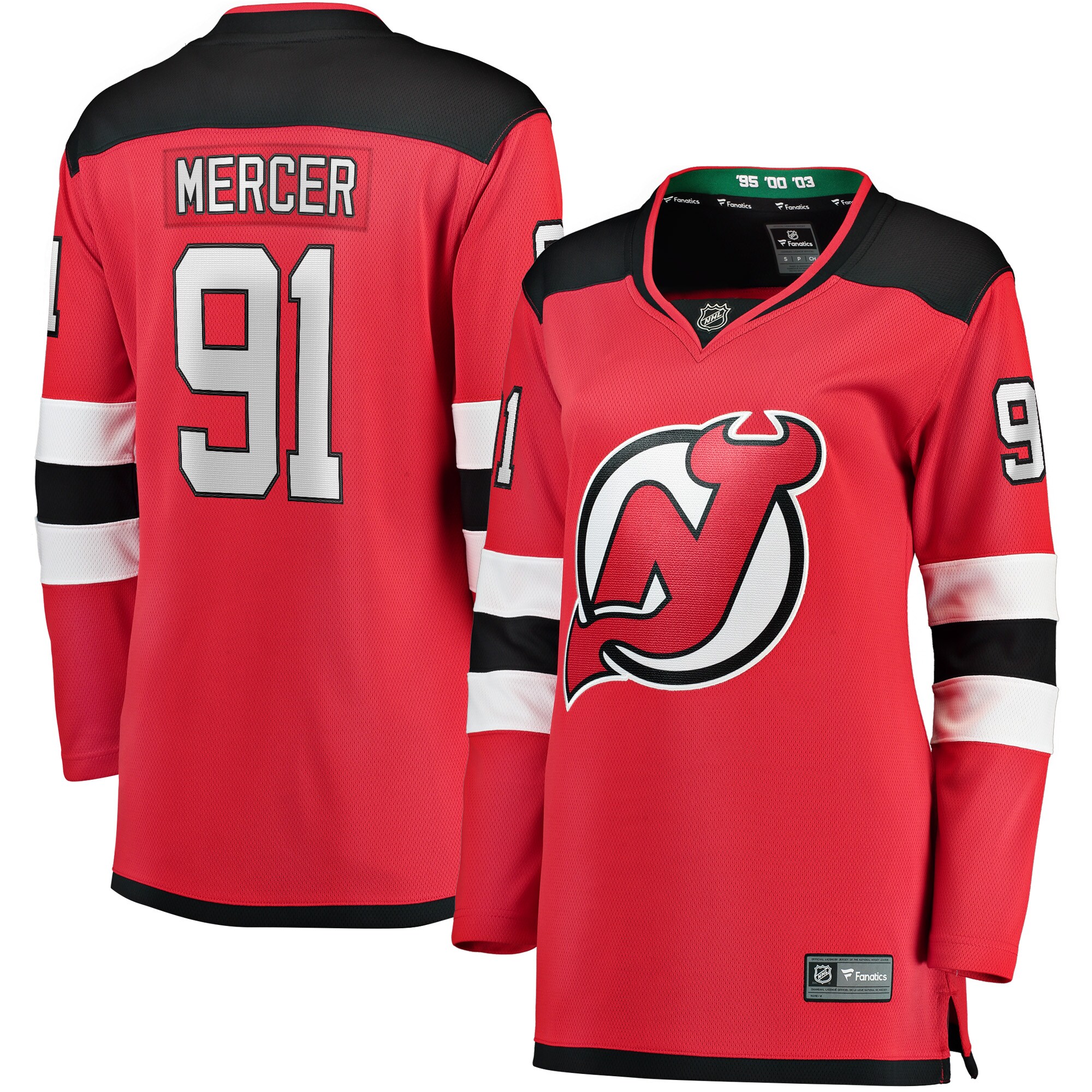 Dawson Mercer New Jersey Devils Women's Home Breakaway Jersey - Red