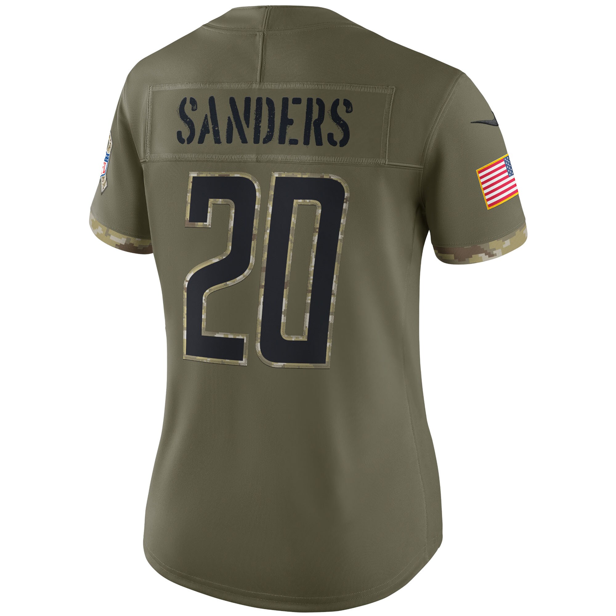 Barry Sanders Detroit Lions  Women's 2022 Salute To Service Retired Player Limited Jersey - Olive