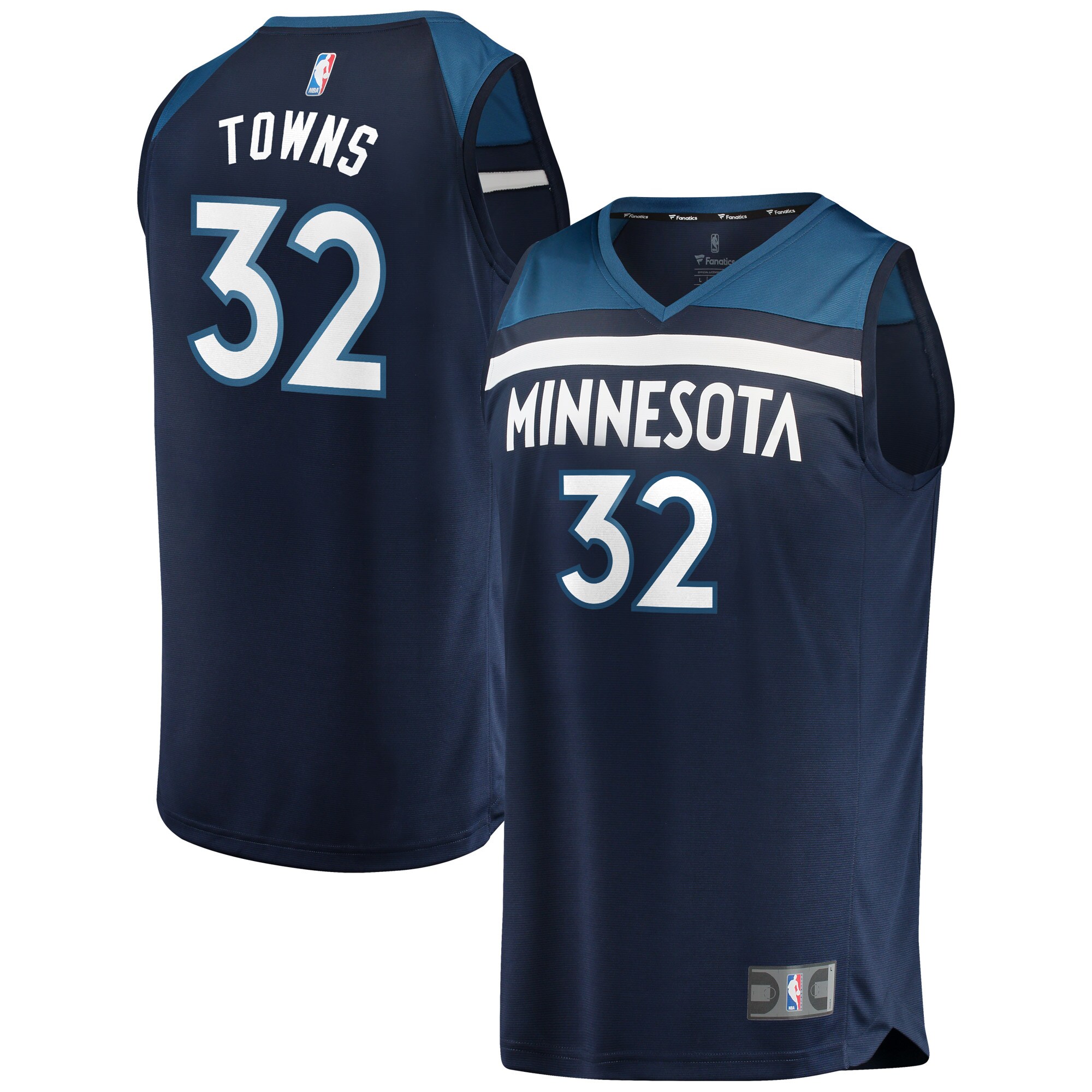 Karl-Anthony Towns Minnesota Timberwolves  Fast Break Replica Player Jersey Navy - Icon Edition
