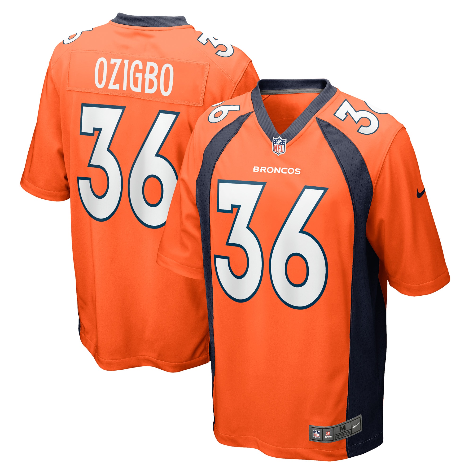 Devine Ozigbo Denver Broncos  Game Player Jersey - Orange