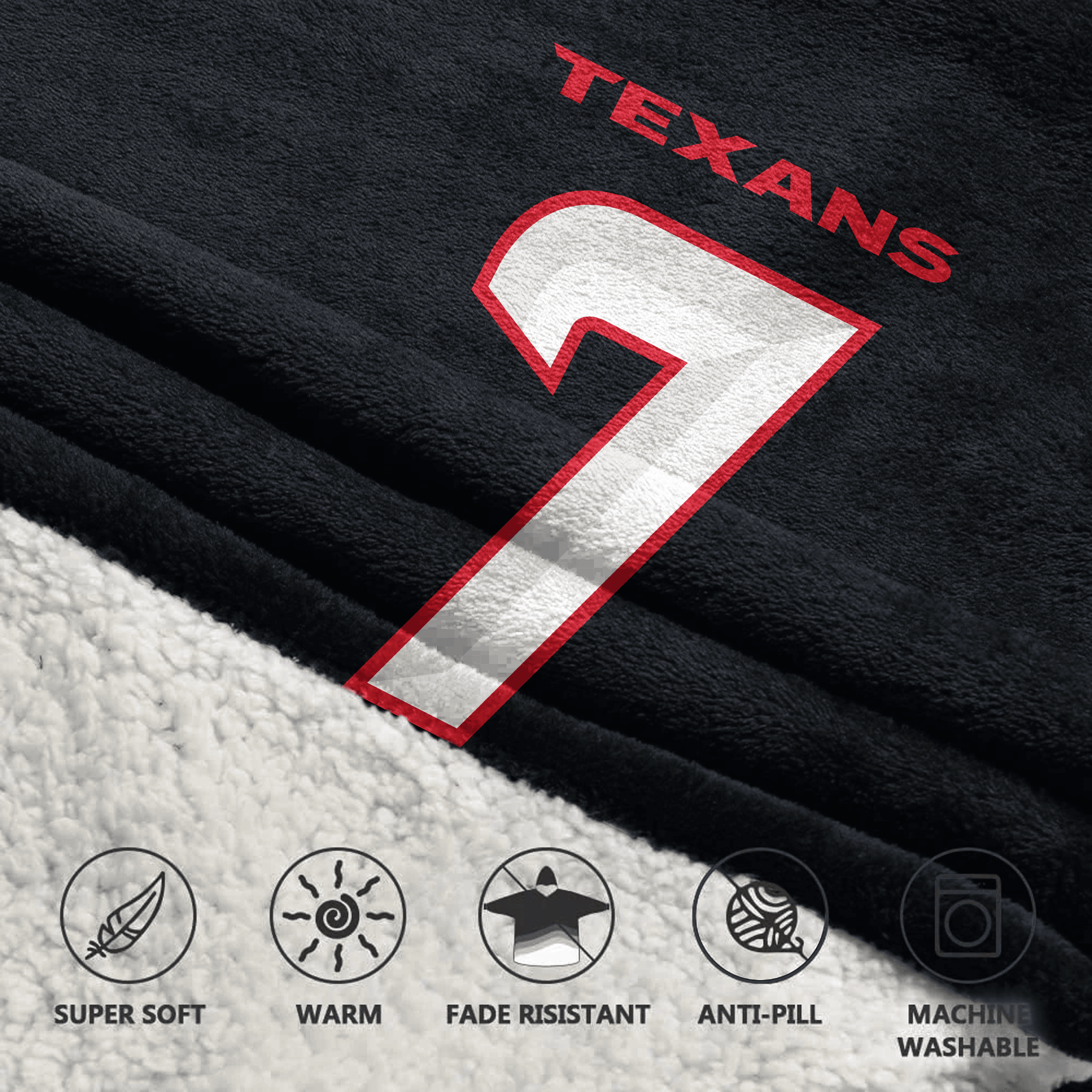 Kid C.J.S 7 Houston Football Unisex Blanket Hoodie