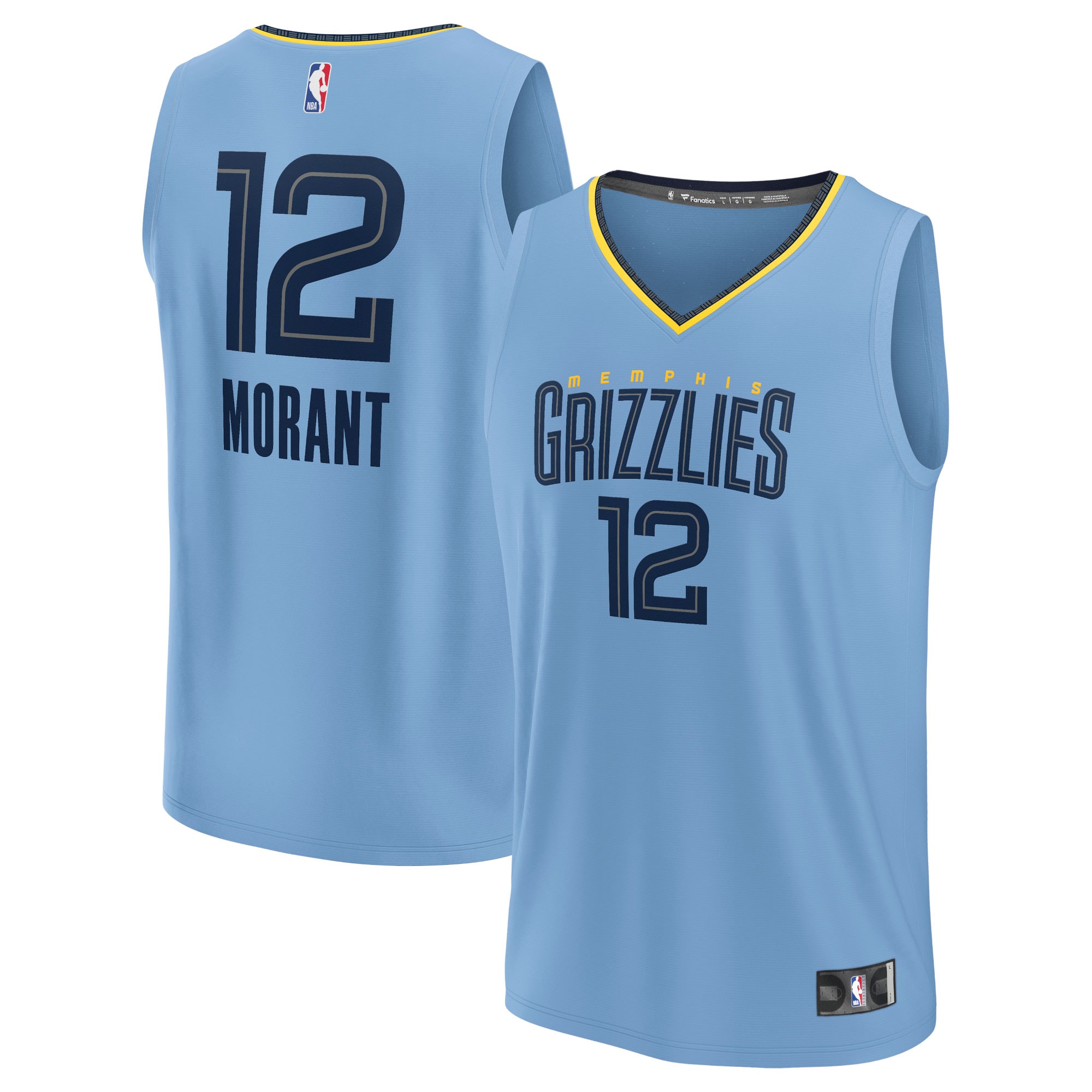 Ja Morant Memphis Grizzlies  Youth Fast Break Player Jersey - Statement Edition - Light Blue