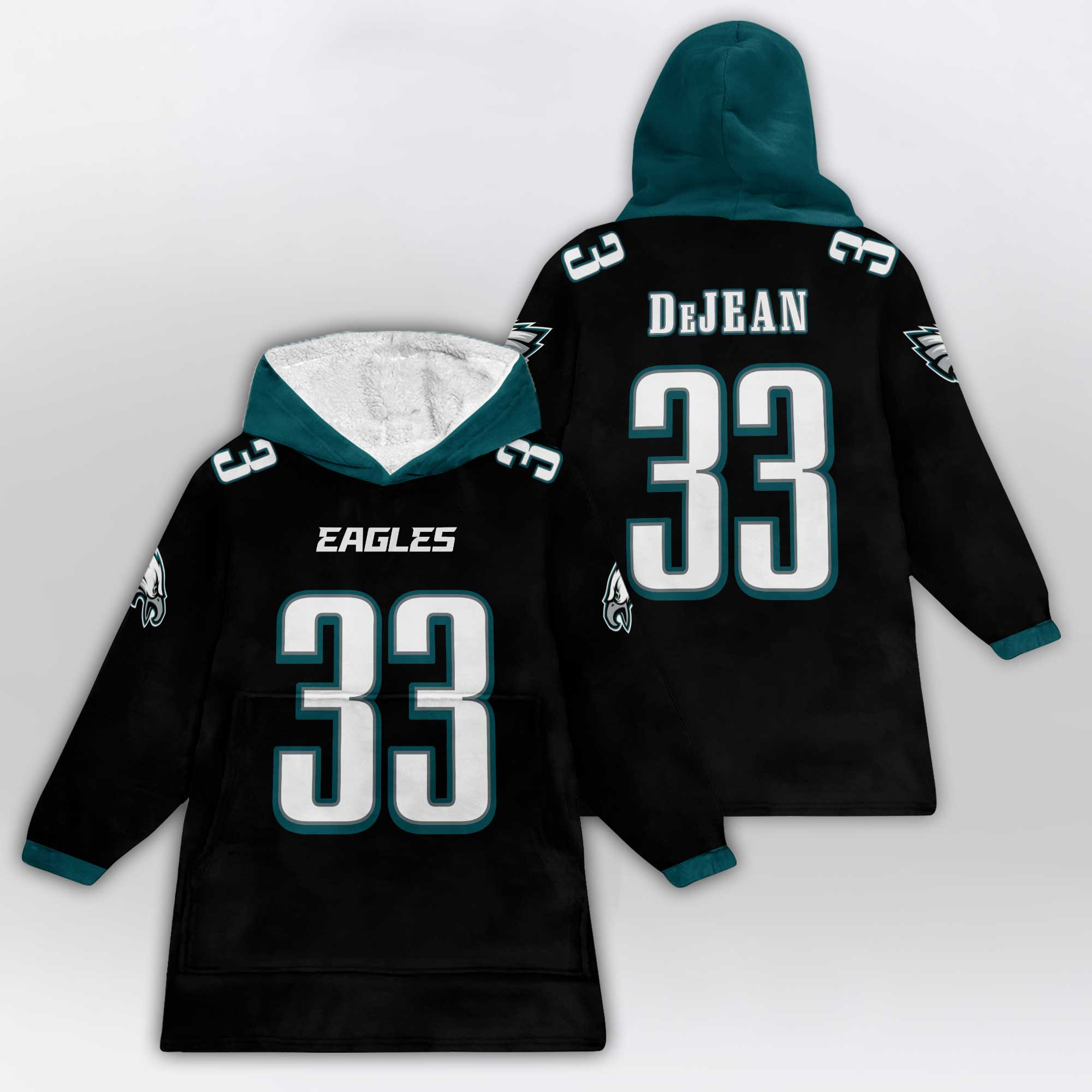 Adult C.D 33 Philadelphia Football Unisex Blanket Hoodie