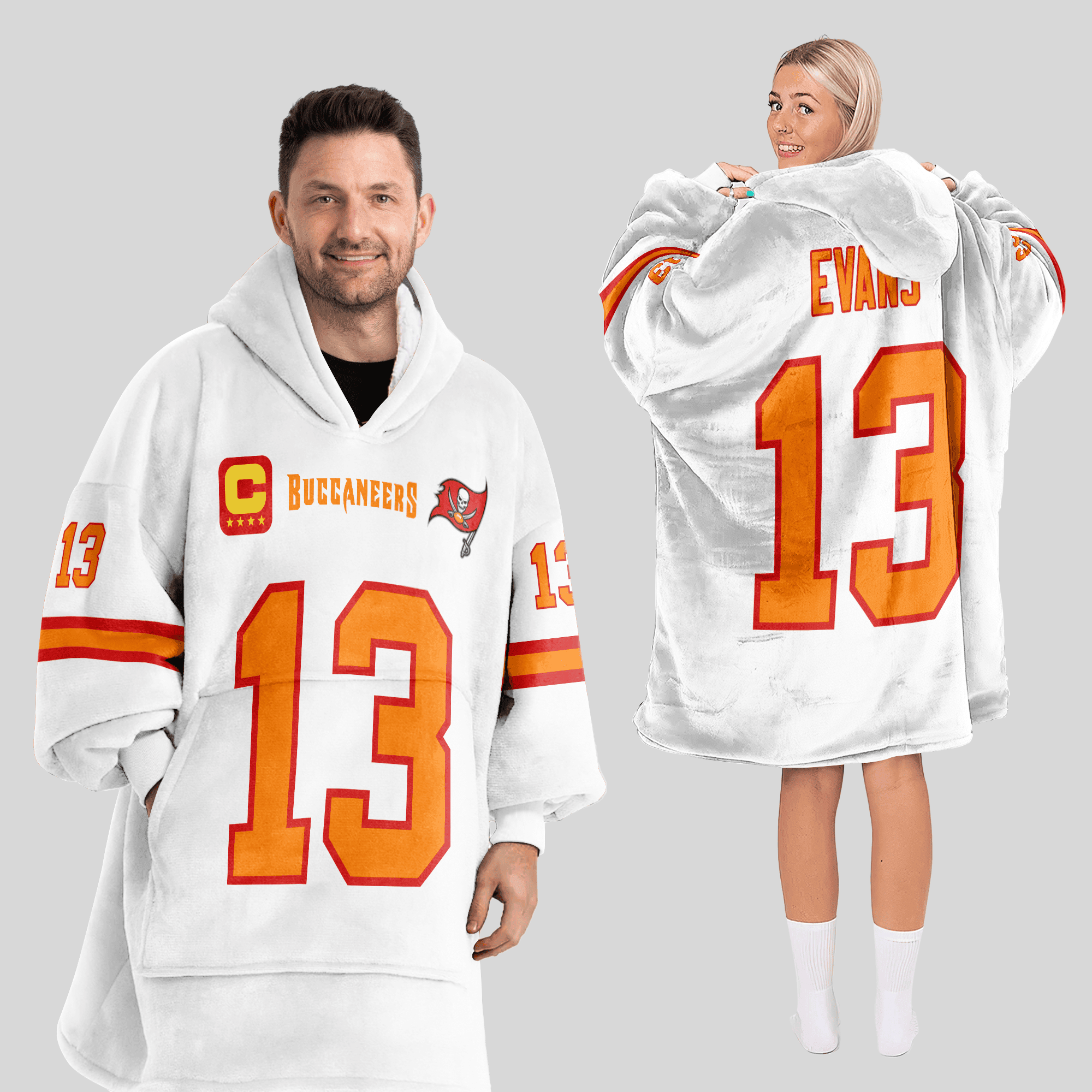 Adult Captain 13 Tampa Bay Football Unisex Blanket Hoodie