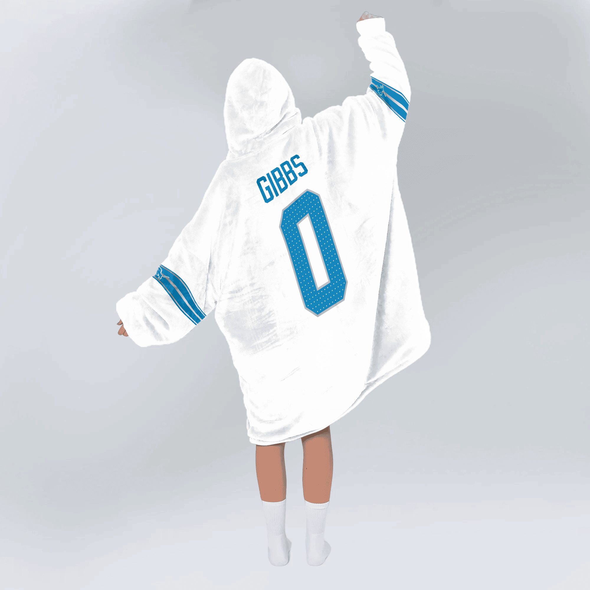 Adult 0 Detroit Football Unisex Blanket Hoodie