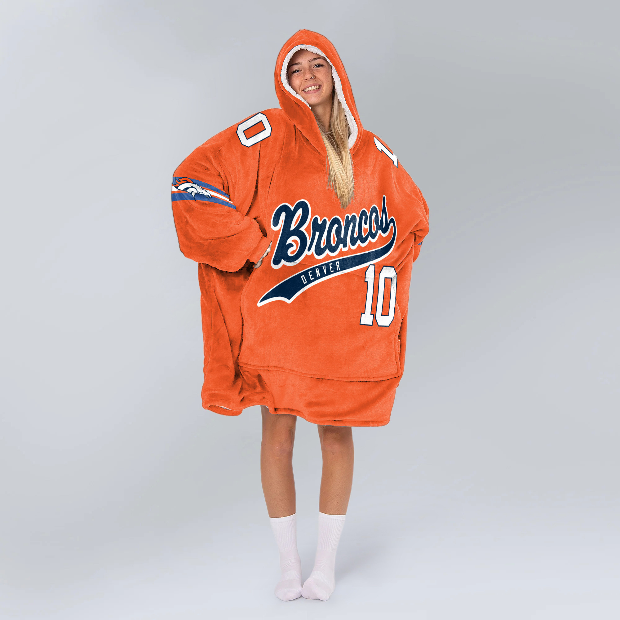 Adult B.N 10 Denver Football Unisex Blanket Hoodie