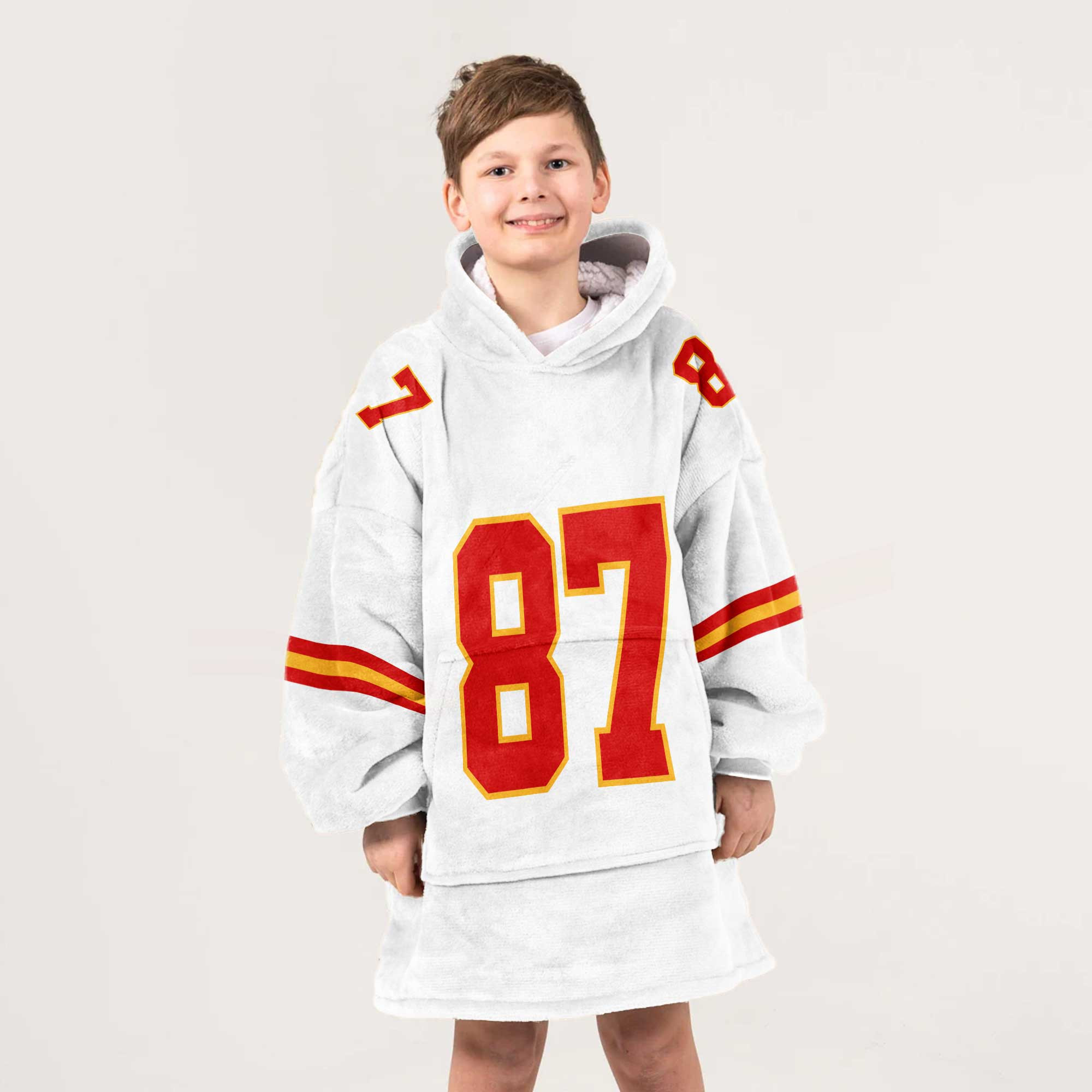 Adult T.K 87 Kansas City Football Unisex Blanket Hoodie