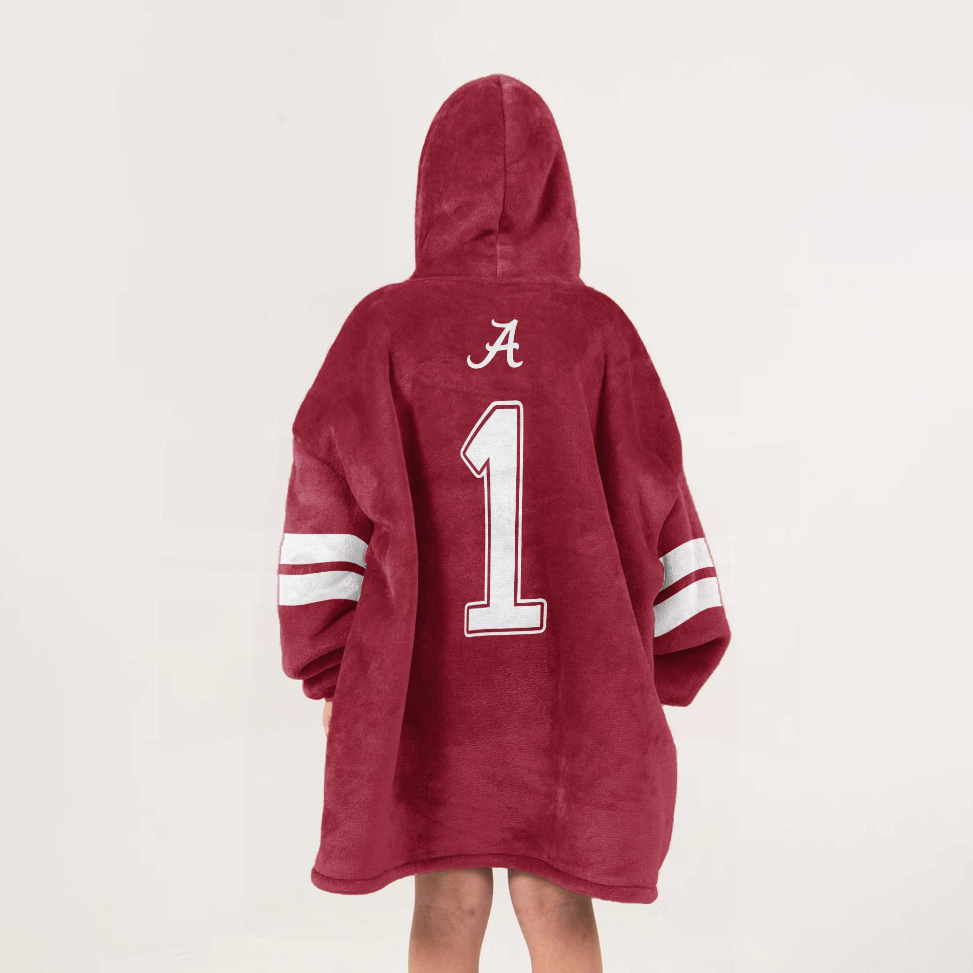 Adult #1 Alabama Football Unisex Blanket Hoodie