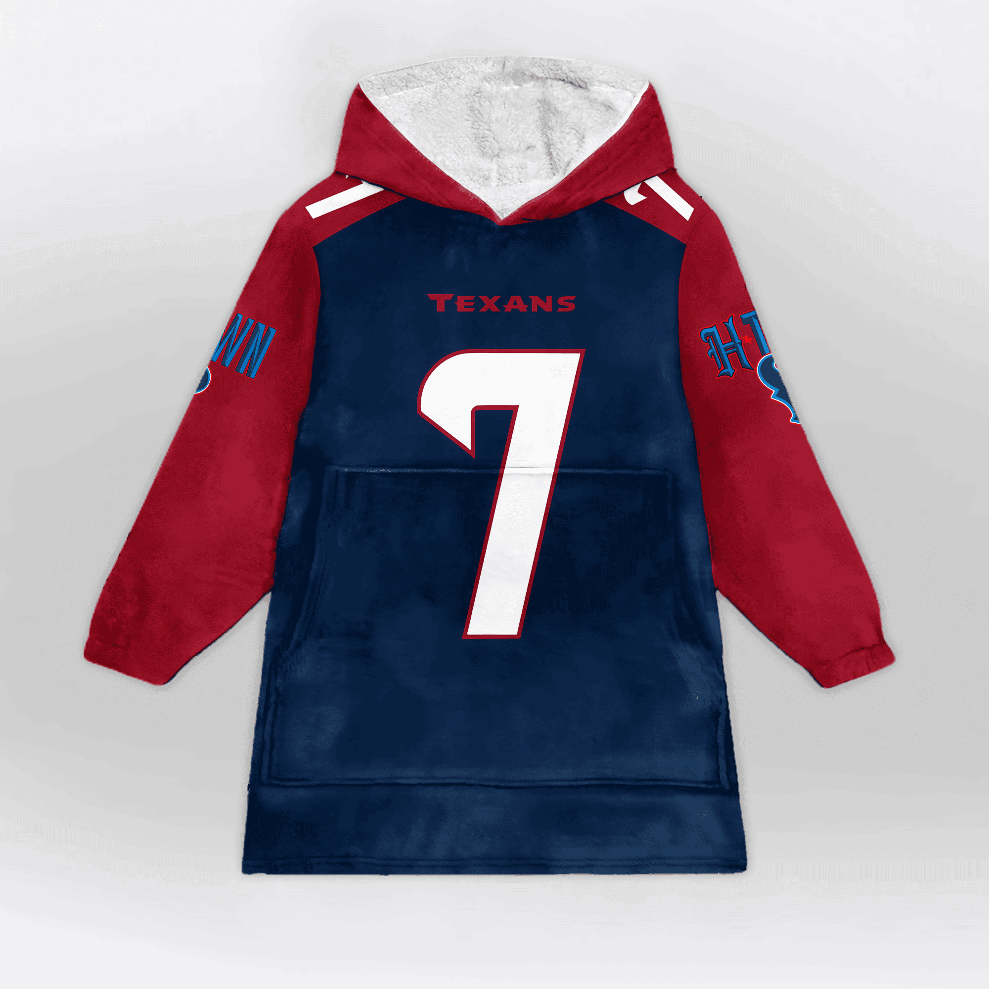 Adult C.S 7 Houston Football Unisex Blanket Hoodie