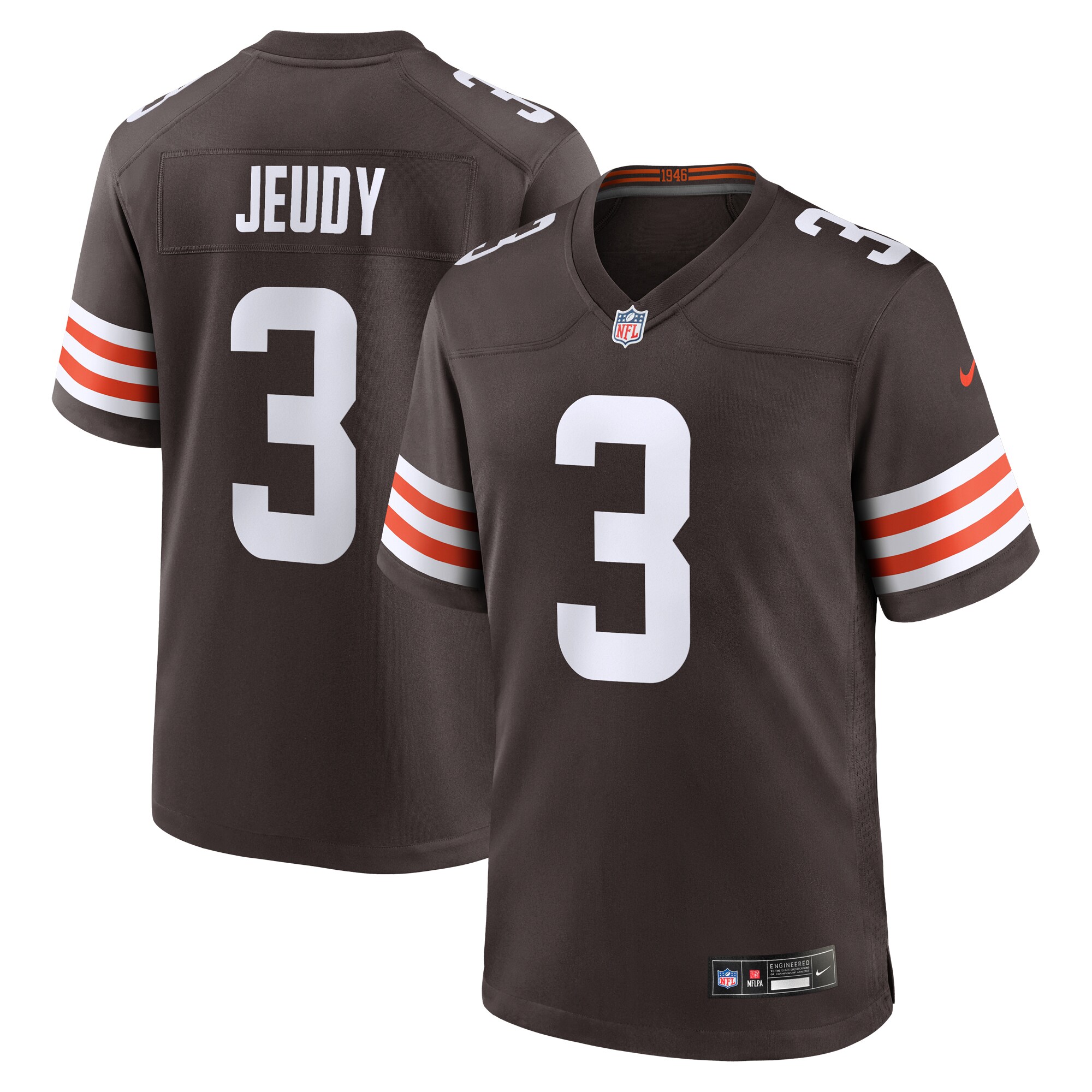 Jerry Jeudy Cleveland Browns  Game Jersey -  Brown