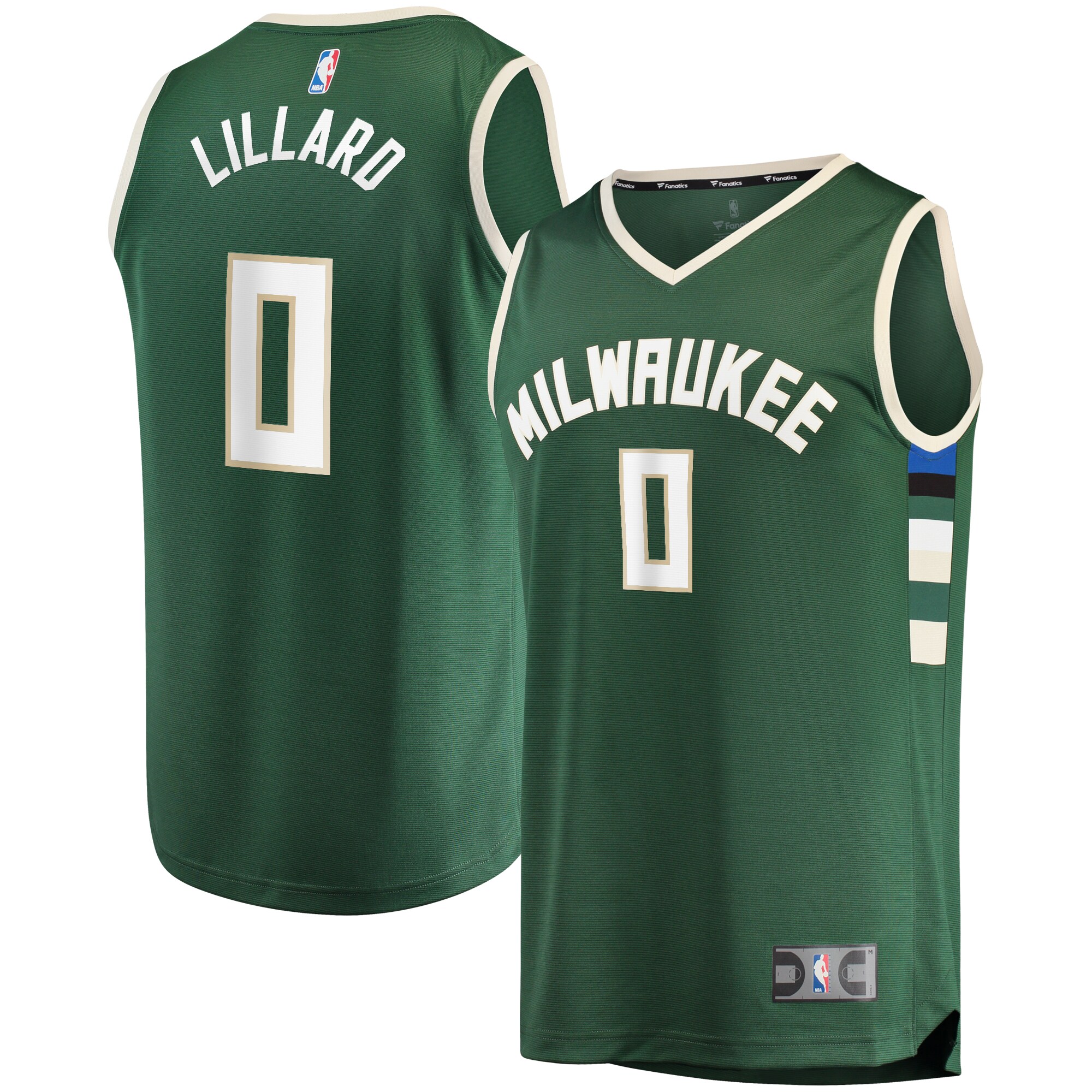 Damian Lillard Milwaukee Bucks  Men's Fast Break Player Jersey - Icon Edition - Hunter Green