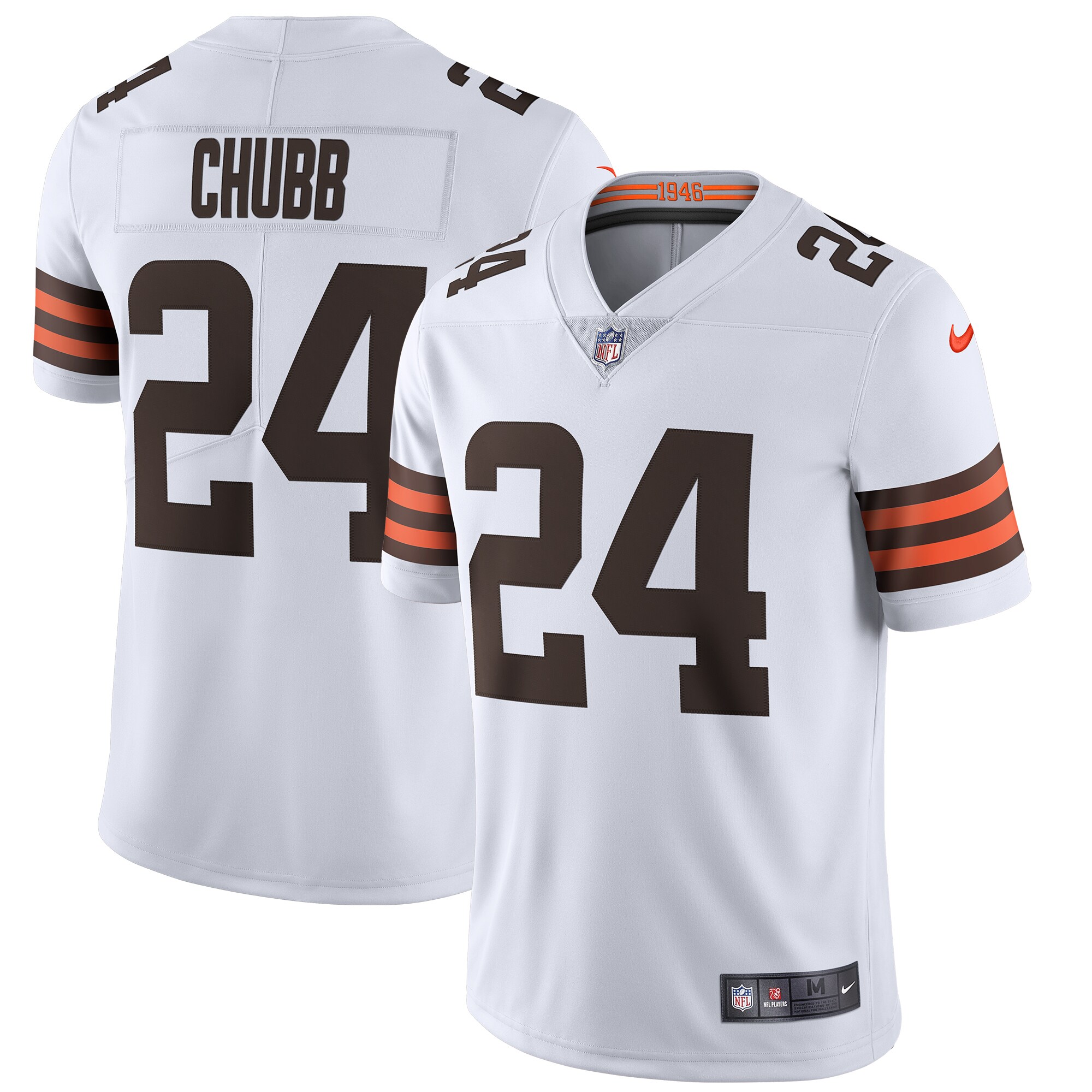 Nick Chubb Cleveland #24 Browns  Vapor Limited Jersey - White
