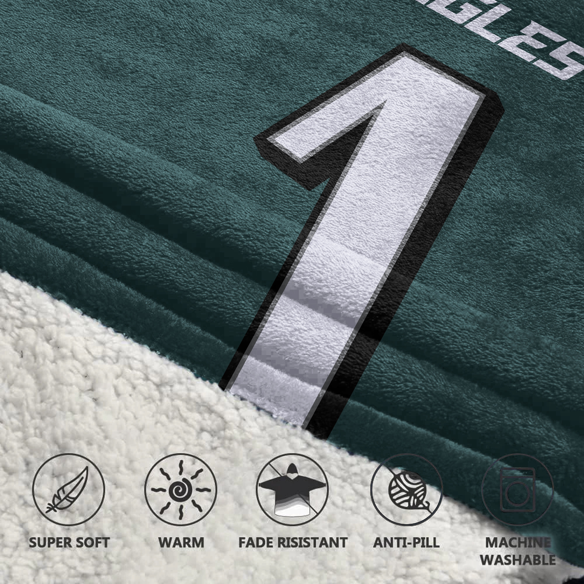Adult 1 Philadelphia Football Unisex Blanket Hoodie