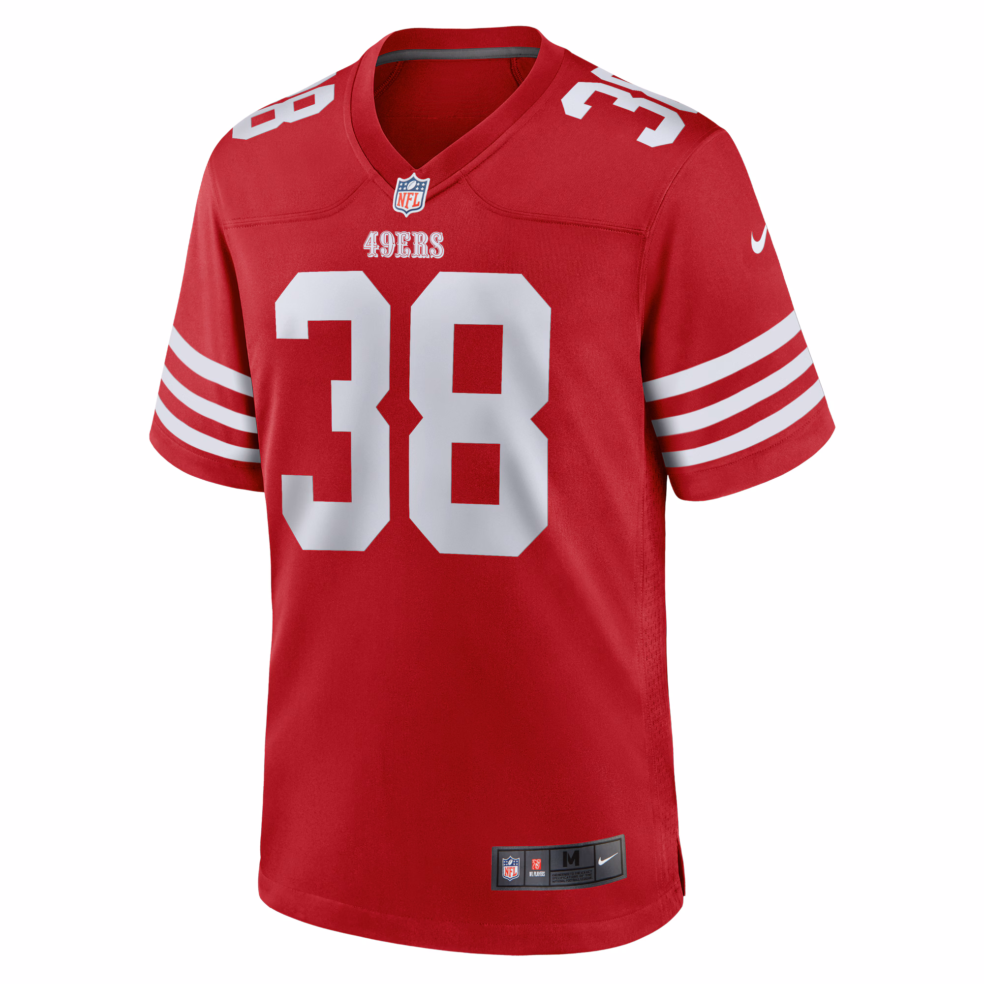 Kemon Hall San Francisco 49ers Team Game Jersey -  Scarlet