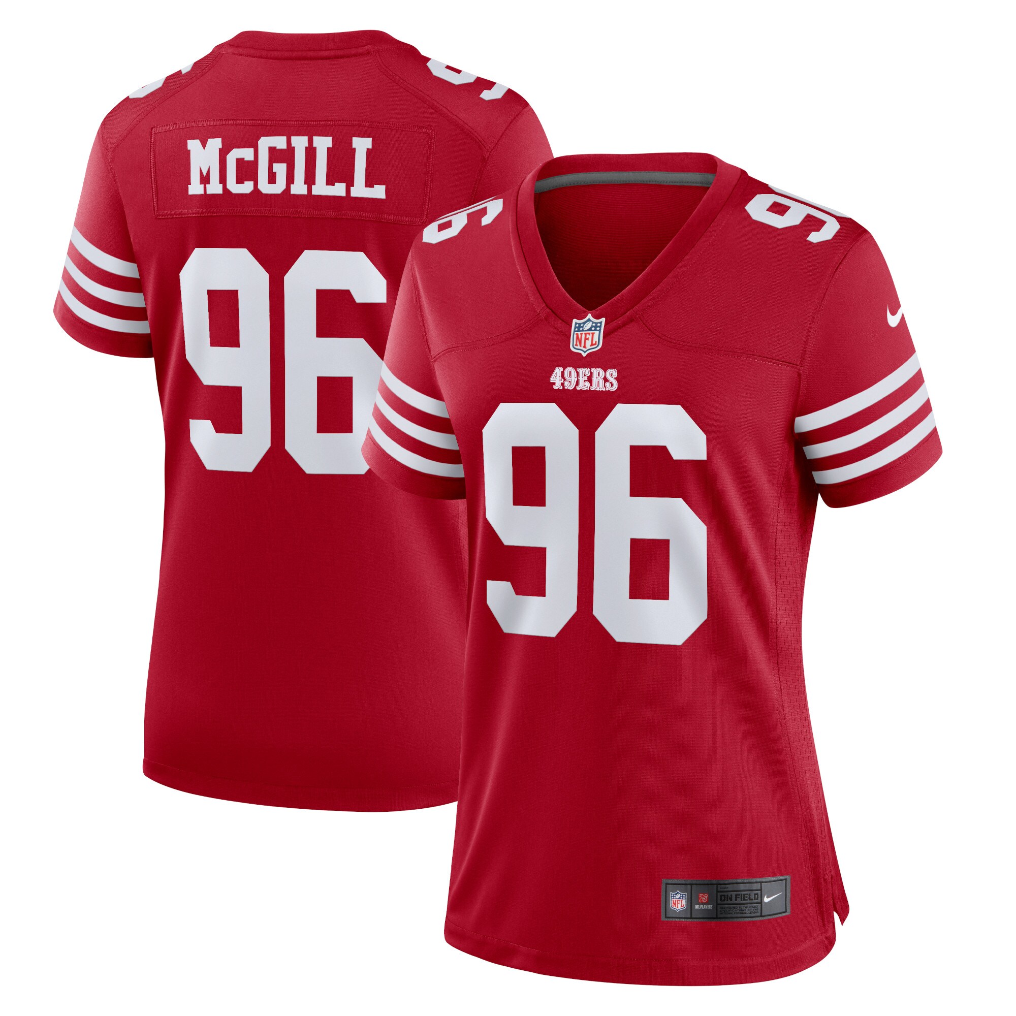 T.Y. McGill San Francisco 49ers  Women's Home Game Player Jersey - Scarlet
