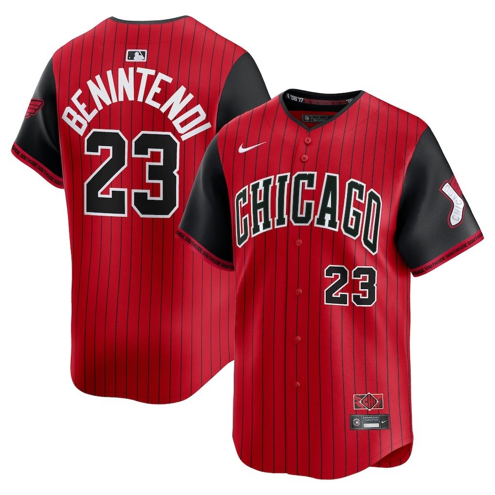 Men's Chicago White Sox #23 Andrew Benintendi  Red/Black 2025 City Connect Player Jersey