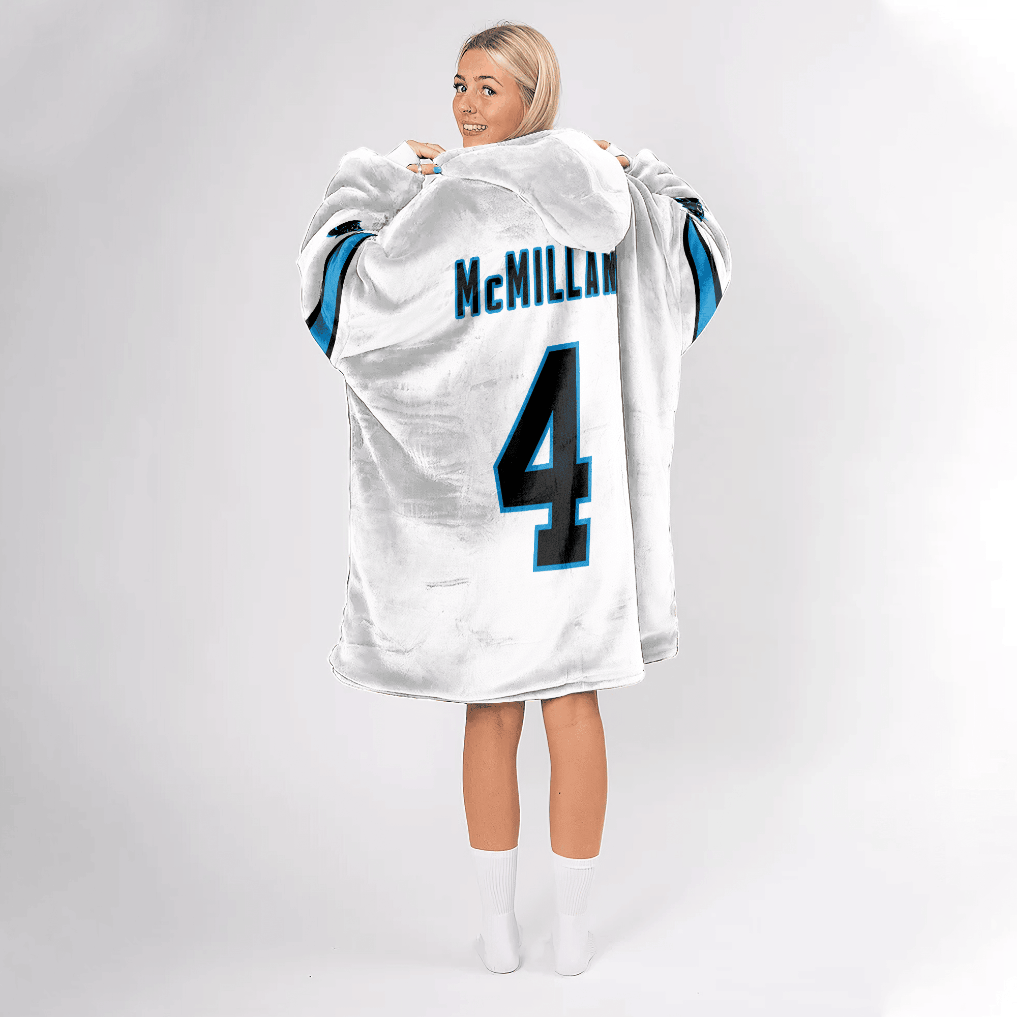 Adult 4 Carolina Football Unisex Blanket Hoodie