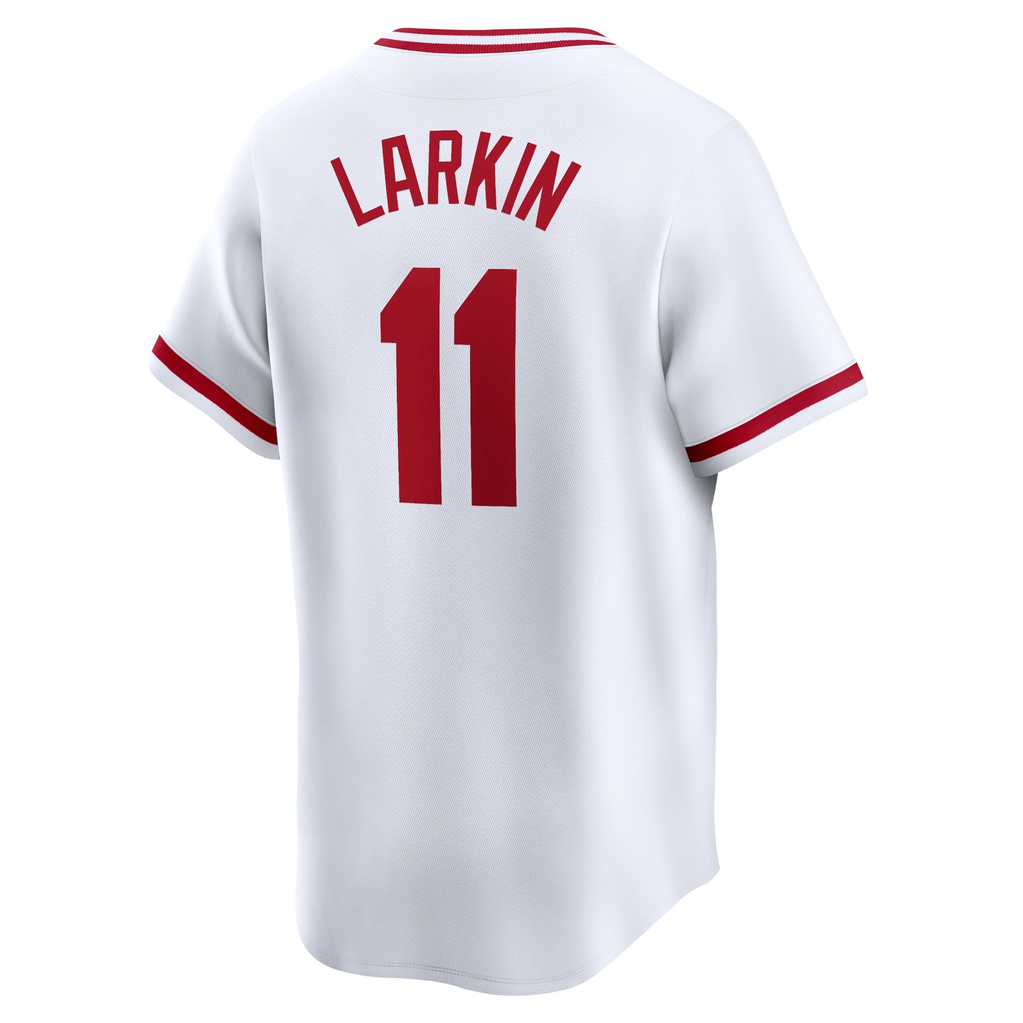 Men's Cincinnati Reds Barry Larkin  White Throwback Cooperstown Limited Jersey