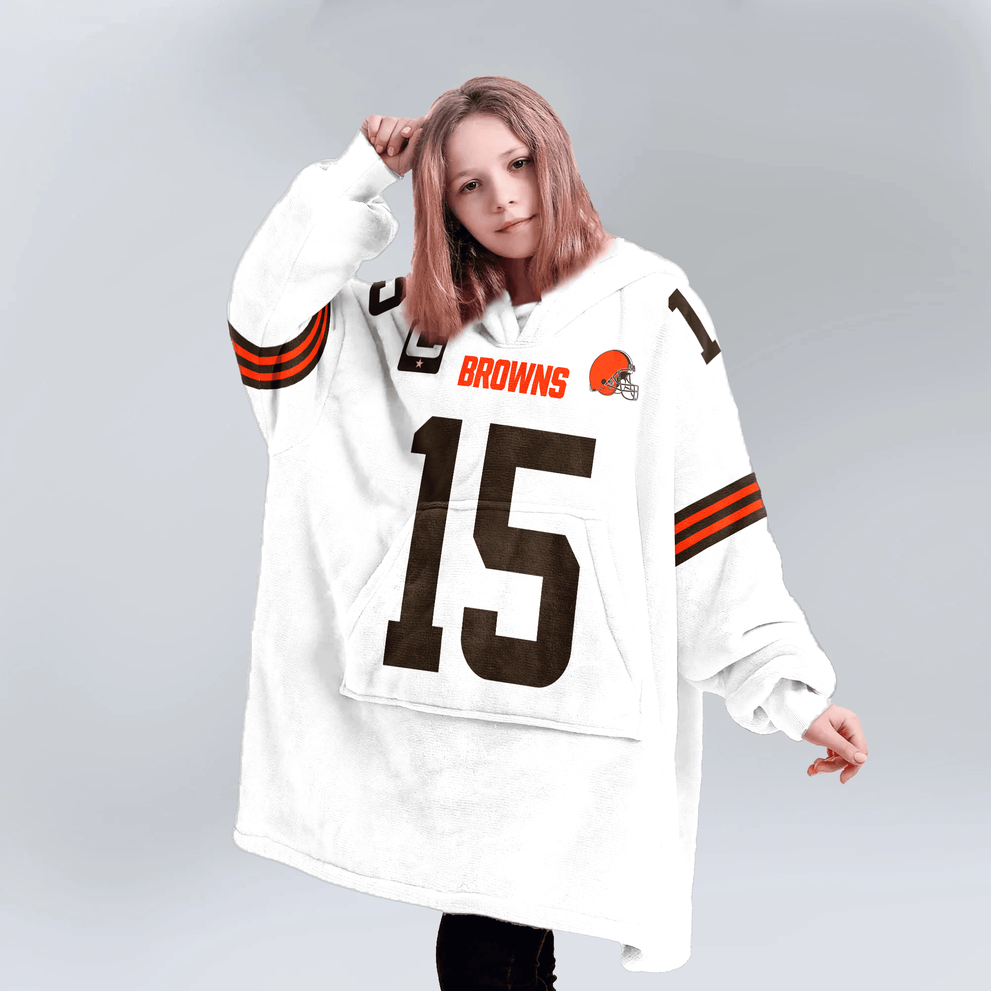 Captain J.F 15 Cleveland Football Unisex Blanket Hoodie