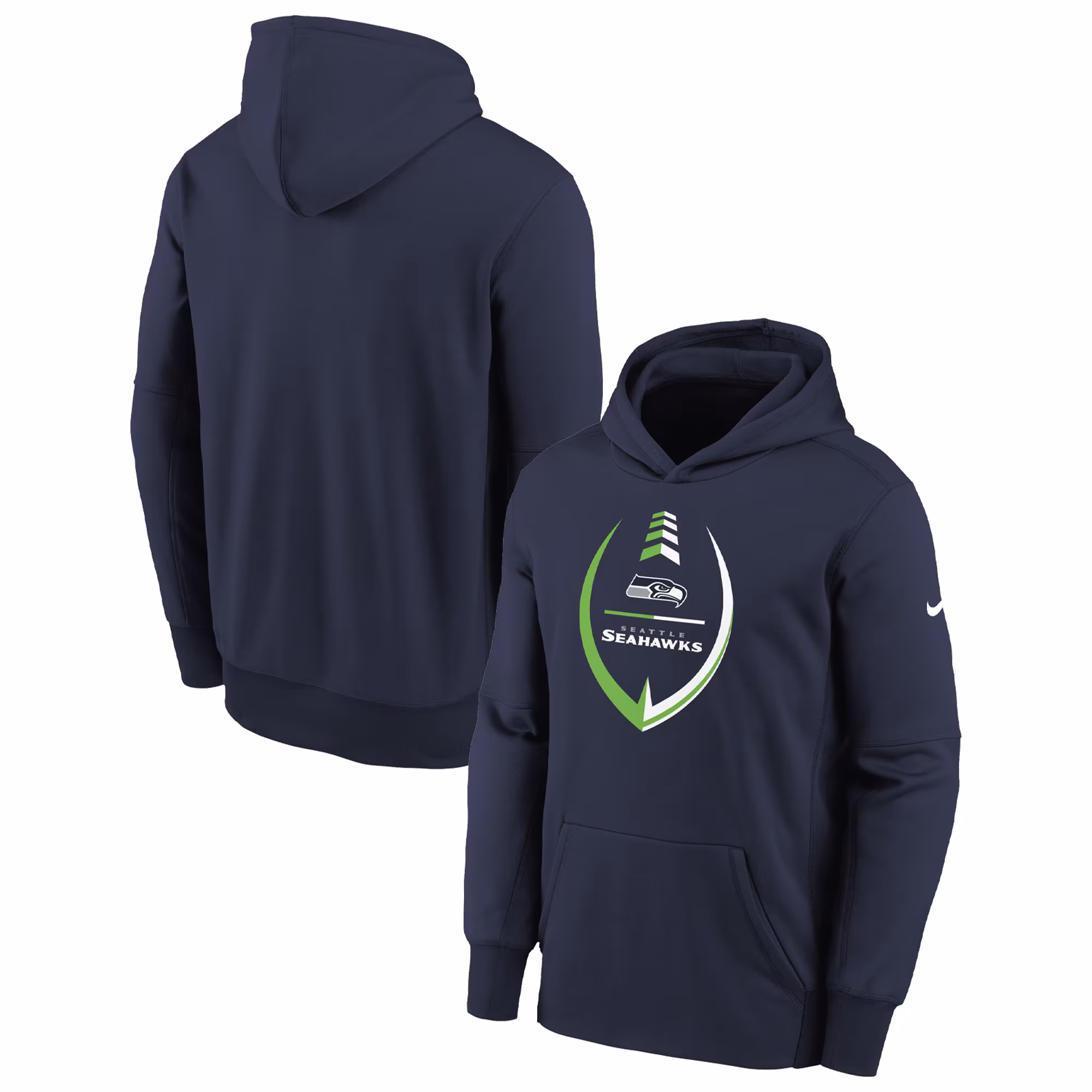 Seattle Seahawks Youth Icon Performance Pullover Hoodie - College Navy