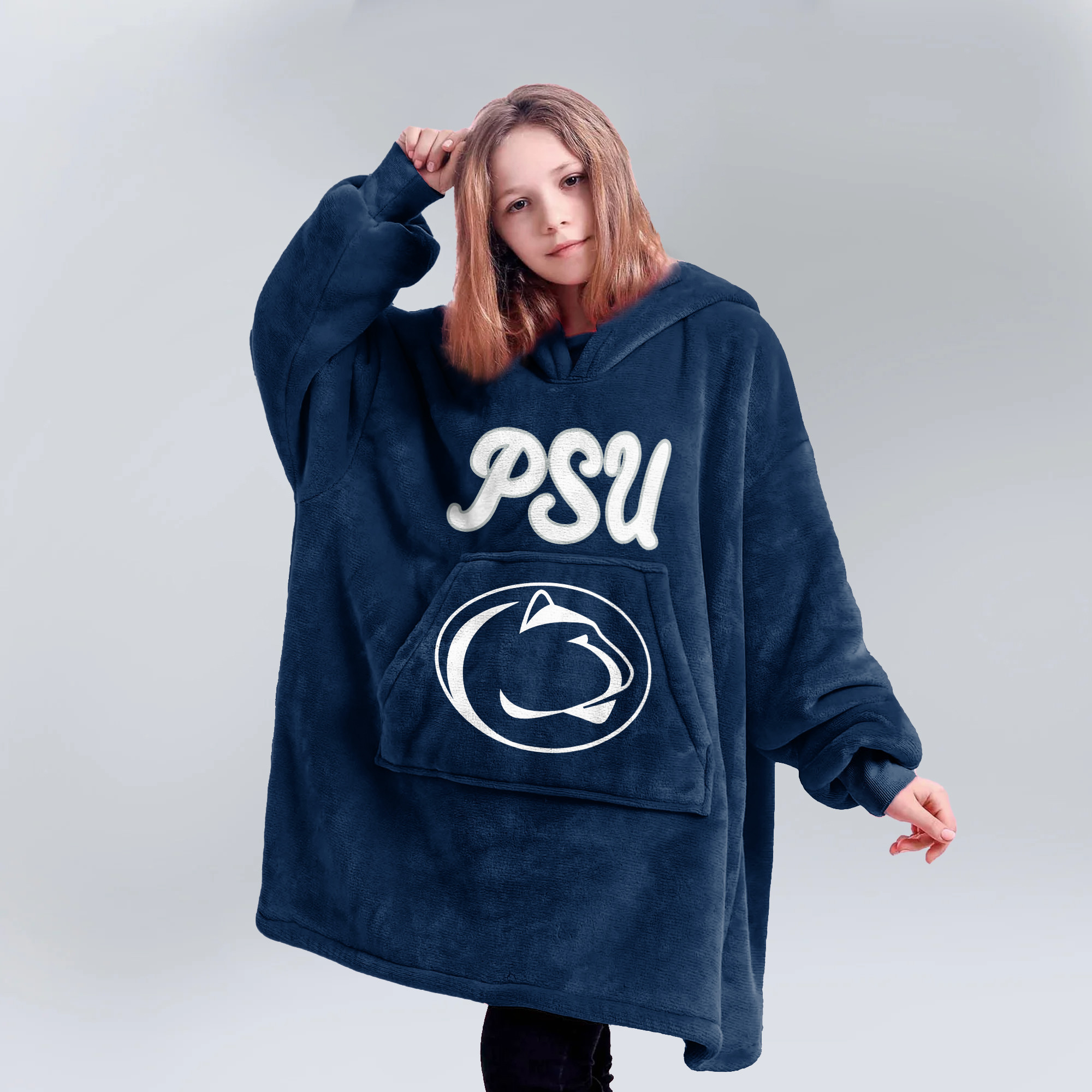Adult Penn State Football Unisex Blanket Hoodie
