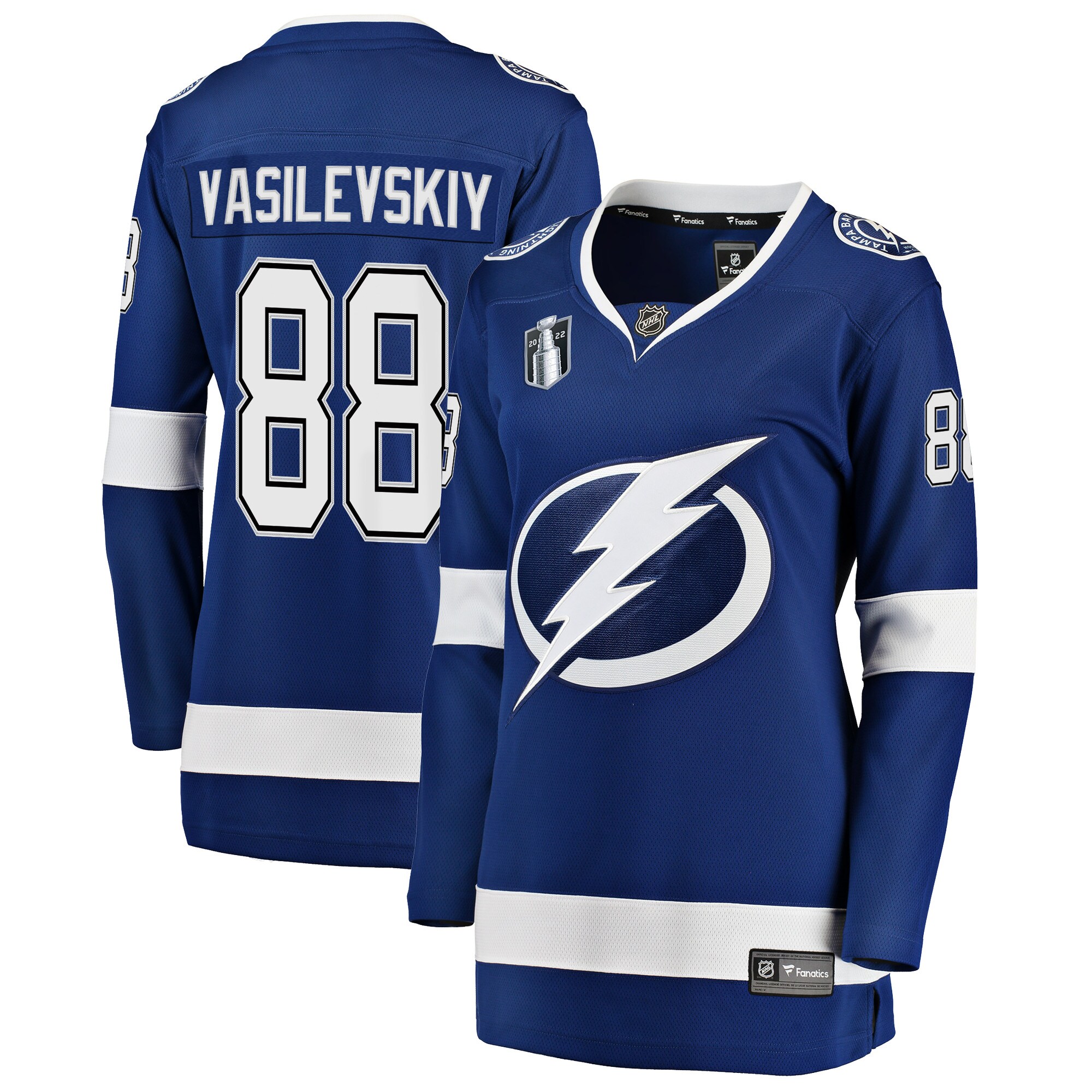 Andrei Vasilevskiy Tampa Bay Lightning Women's Home 2022 Stanley Cup Final Breakaway Player Jersey - Blue