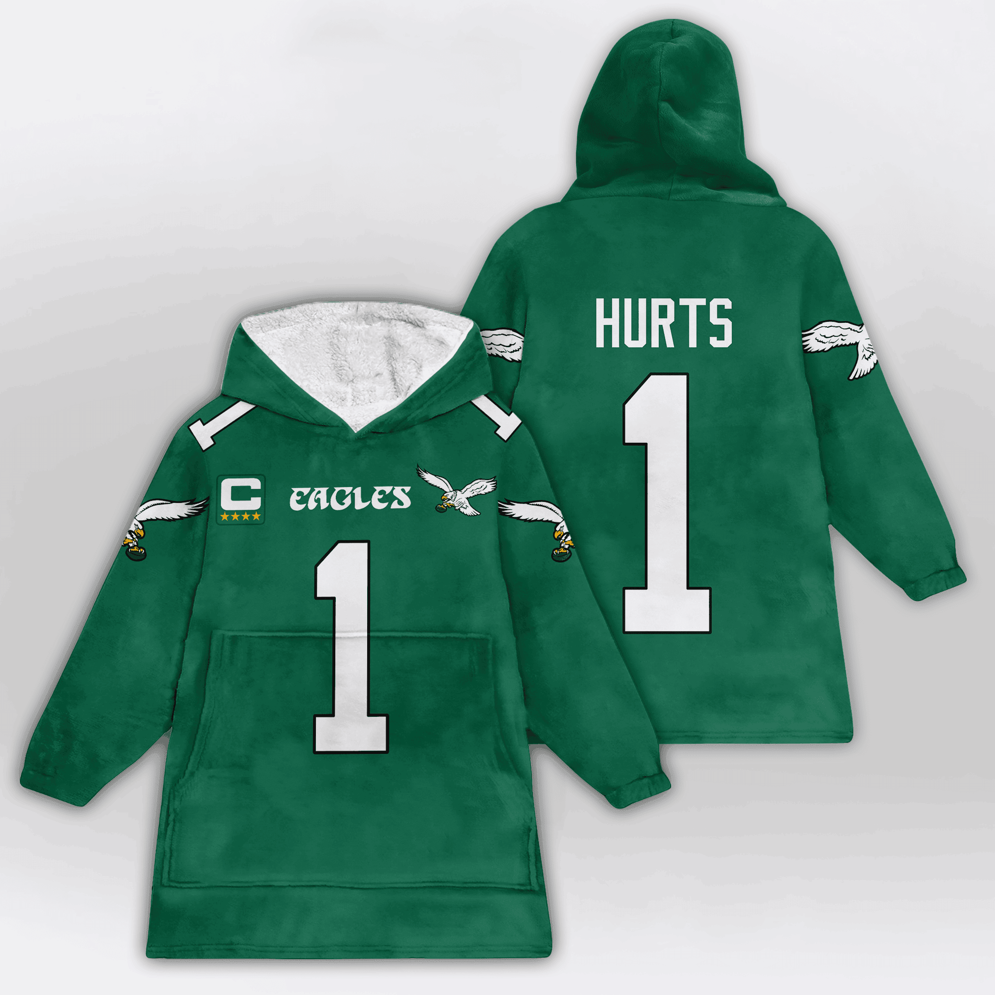 Adult Captain 1 Philadelphia Football Unisex Blanket Hoodie