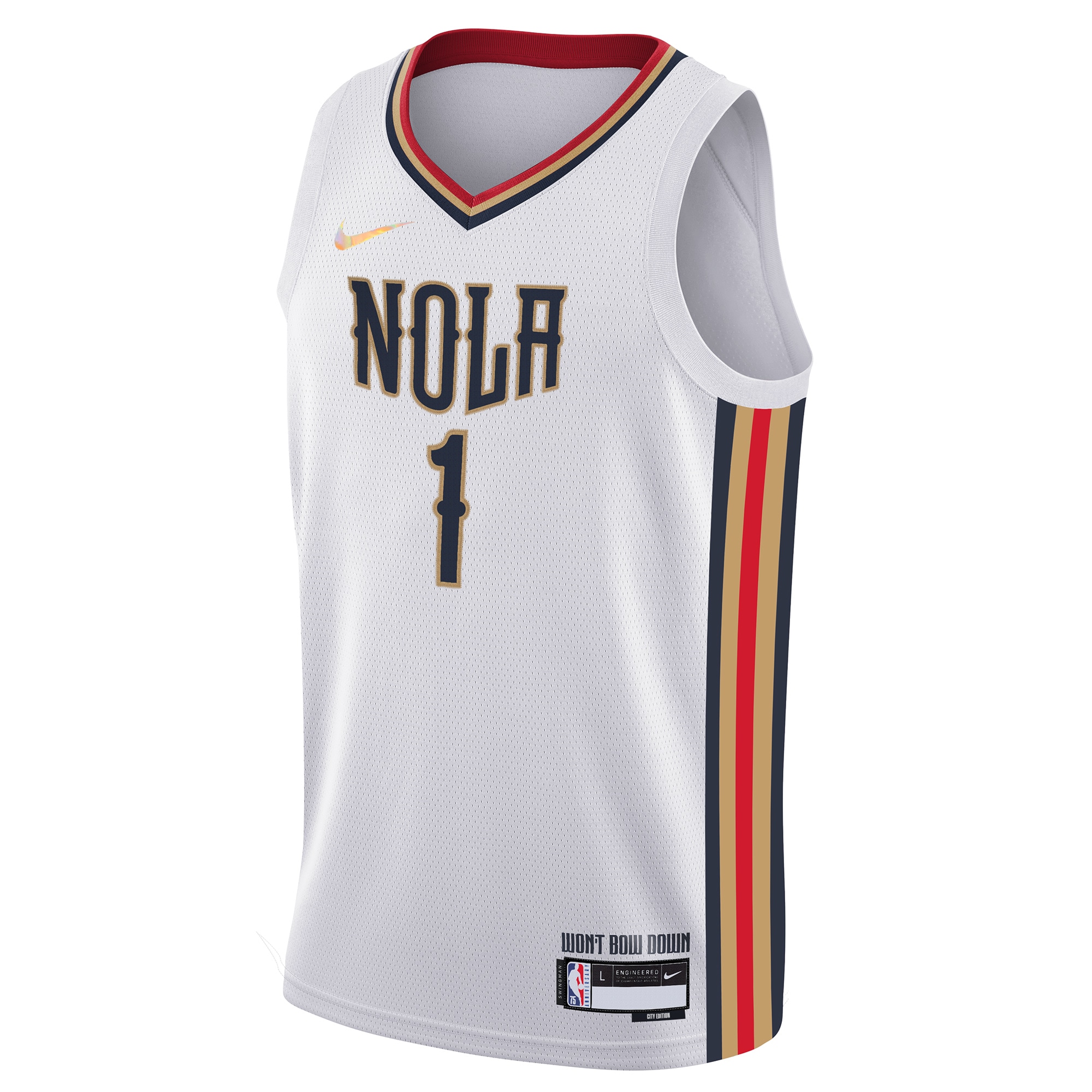 Zion Williamson New Orleans Pelicans Youth 2021/22 Swingman Jersey - City Edition - White