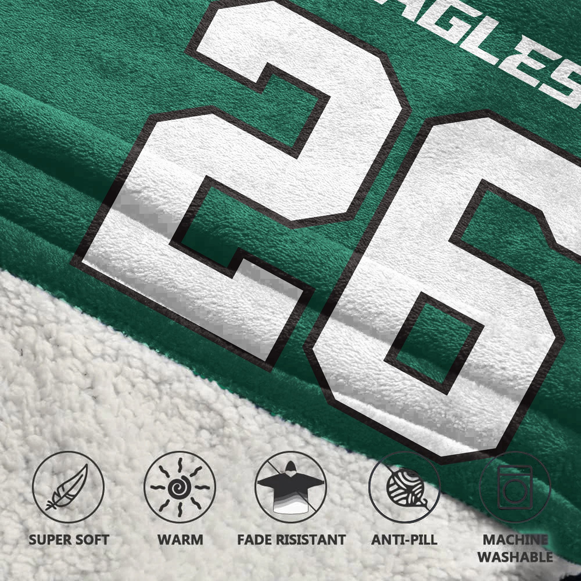Adult S.B 26 Philadelphia Football Unisex Blanket Hoodie
