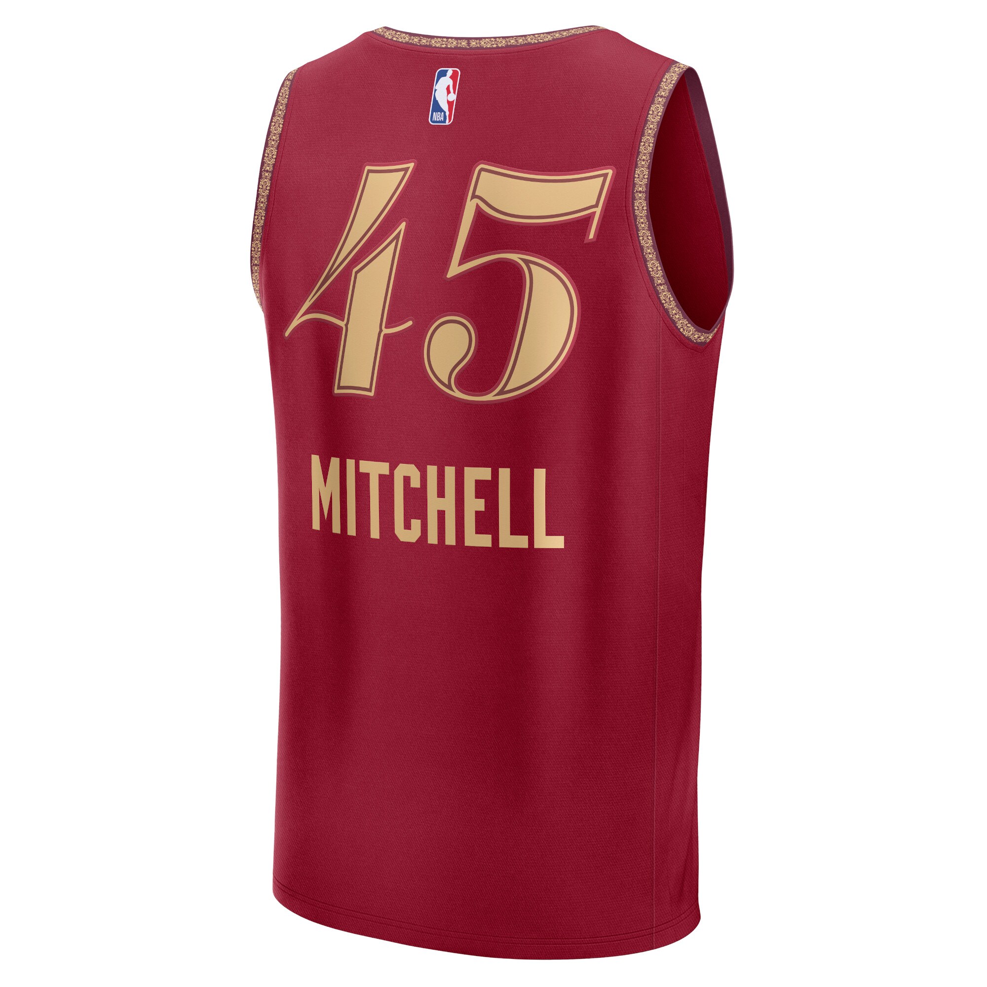 Youth Cleveland Cavaliers Donovan Mitchell  Wine 2023/24 Fast Break Jersey - City Edition