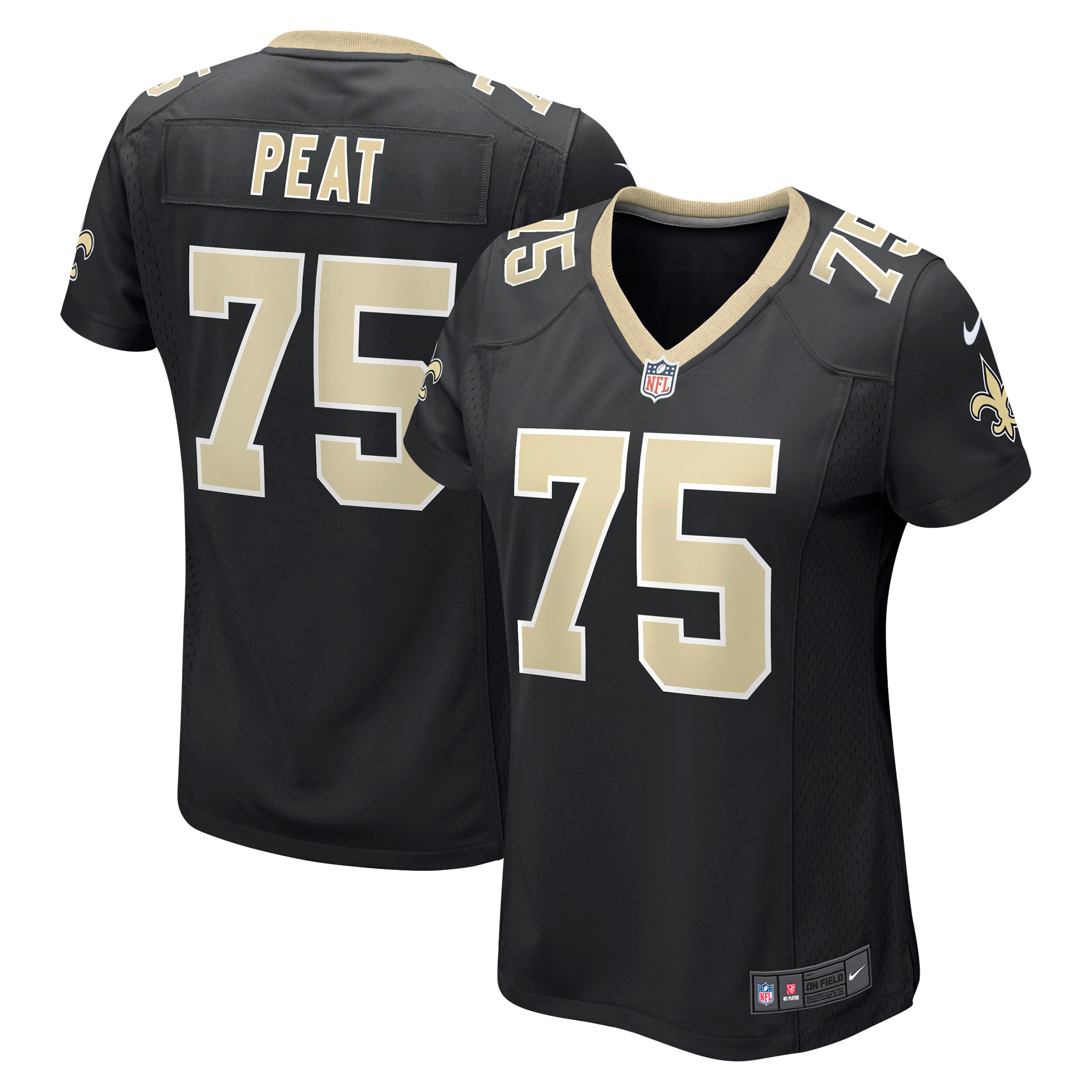 Andrus Peat New Orleans Saints Women's Game Jersey - Black