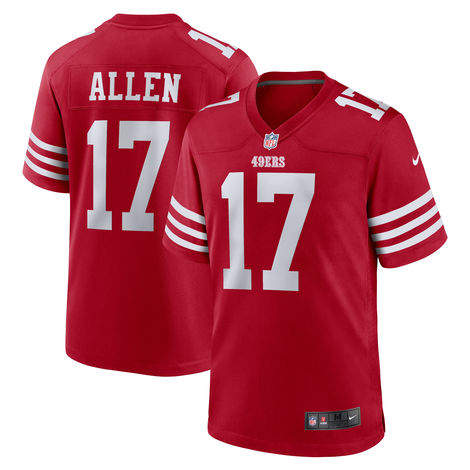 Brandon Allen San Francisco 49ers  Game Jersey -  Scarlet
