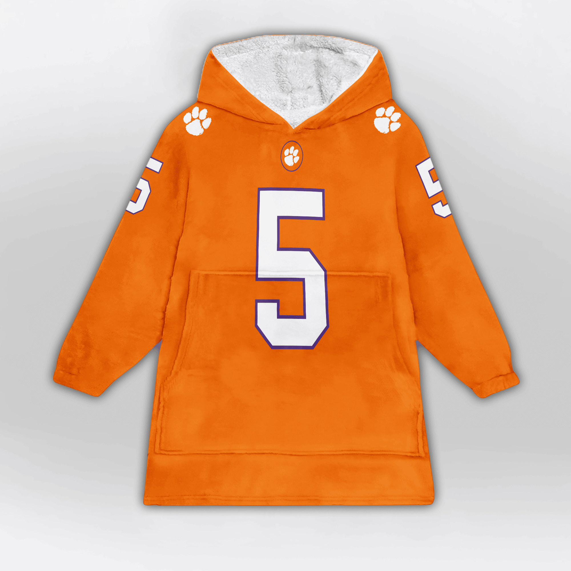 Kid 5 Clemson Football Unisex Blanket Hoodie