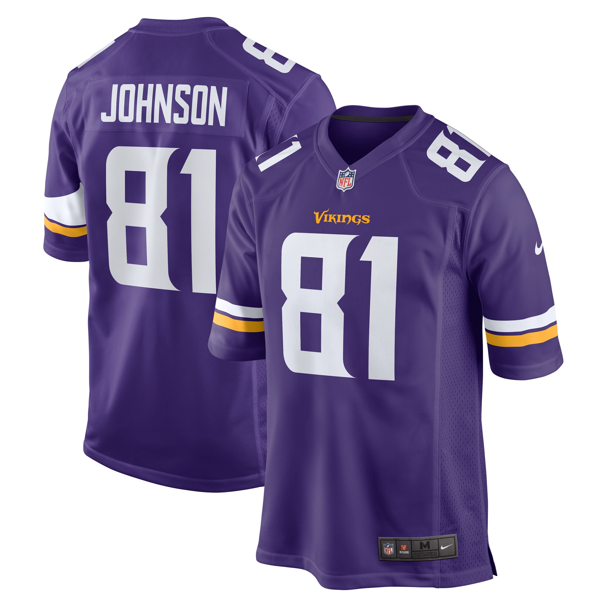Bisi Johnson Minnesota Vikings  Game Jersey - Purple
