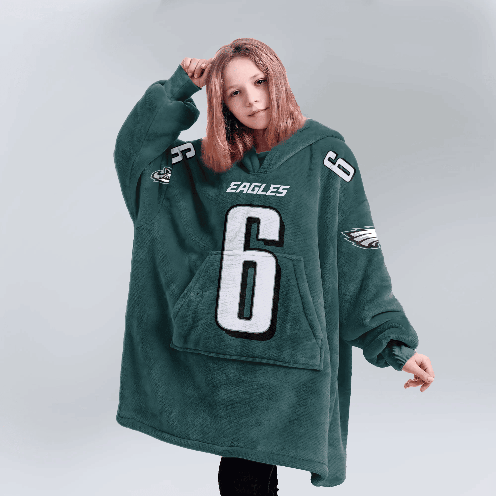 Kid 6 Philadelphia Football Unisex Blanket Hoodie