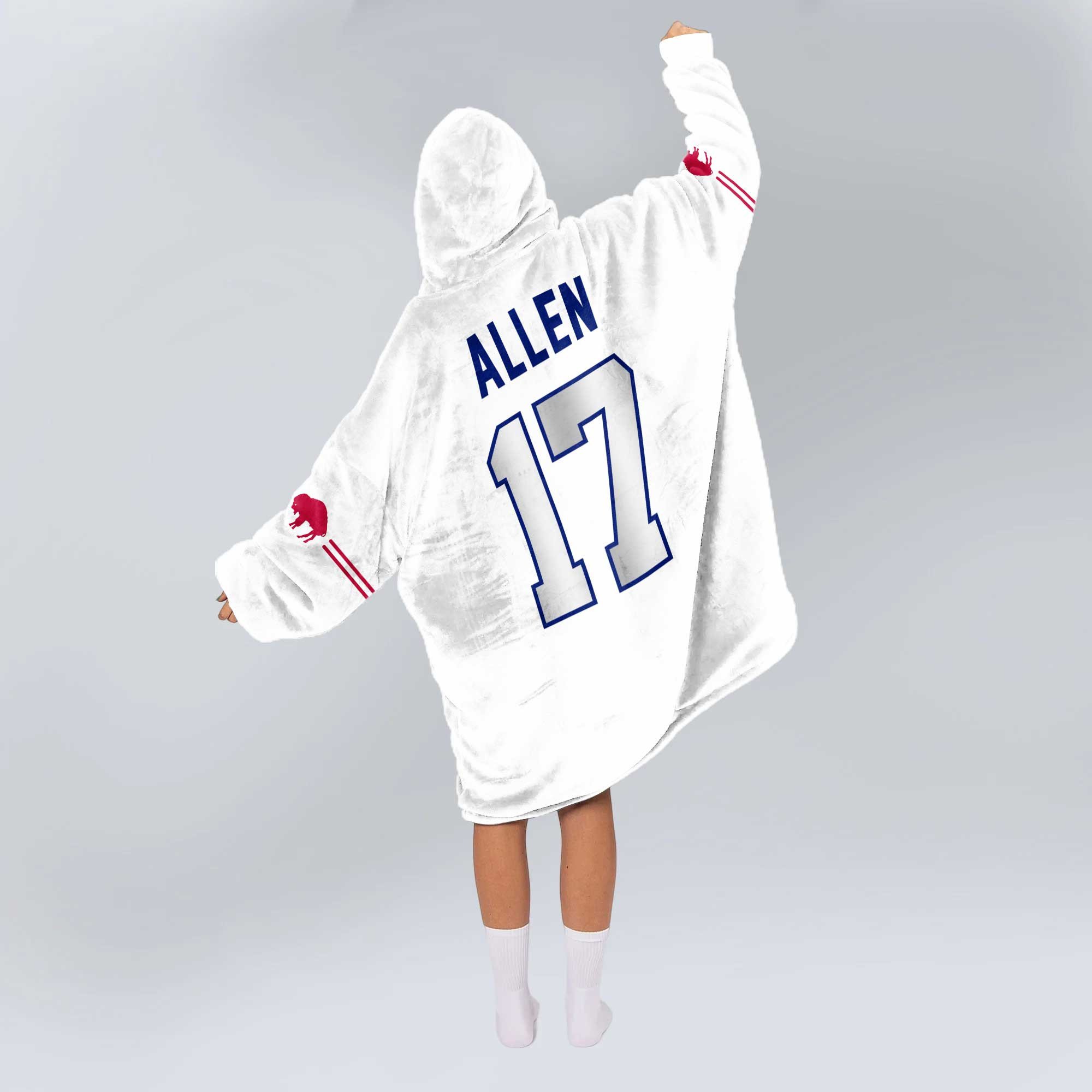 Adult Buffalo Football Unisex Blanket Hoodie