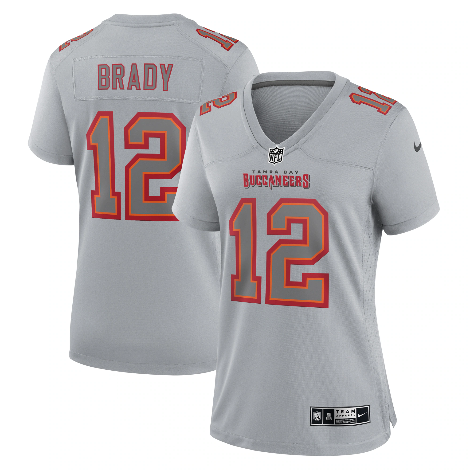 Tom Brady Tampa Bay Buccaneers Women's Atmosphere Fashion Game Jersey - Gray