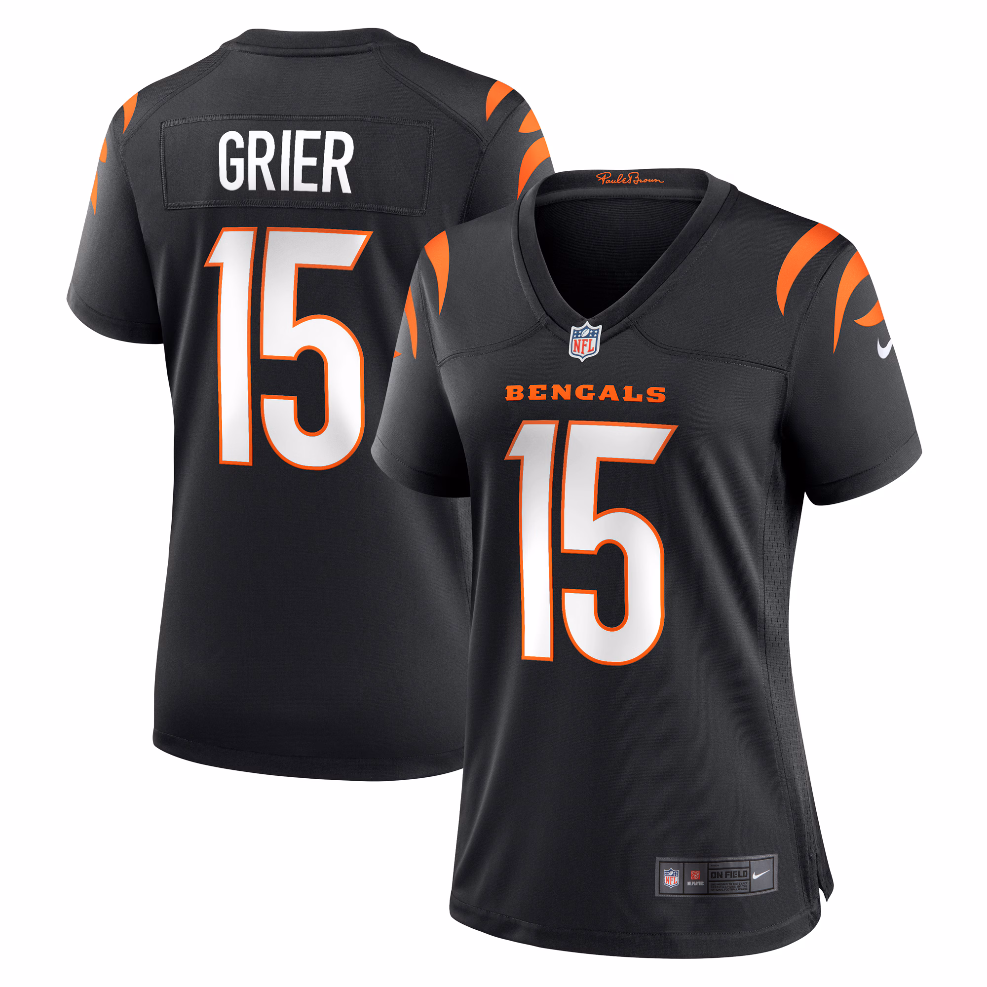 Will Grier Cincinnati Bengals Women's Team Game Jersey -  Black