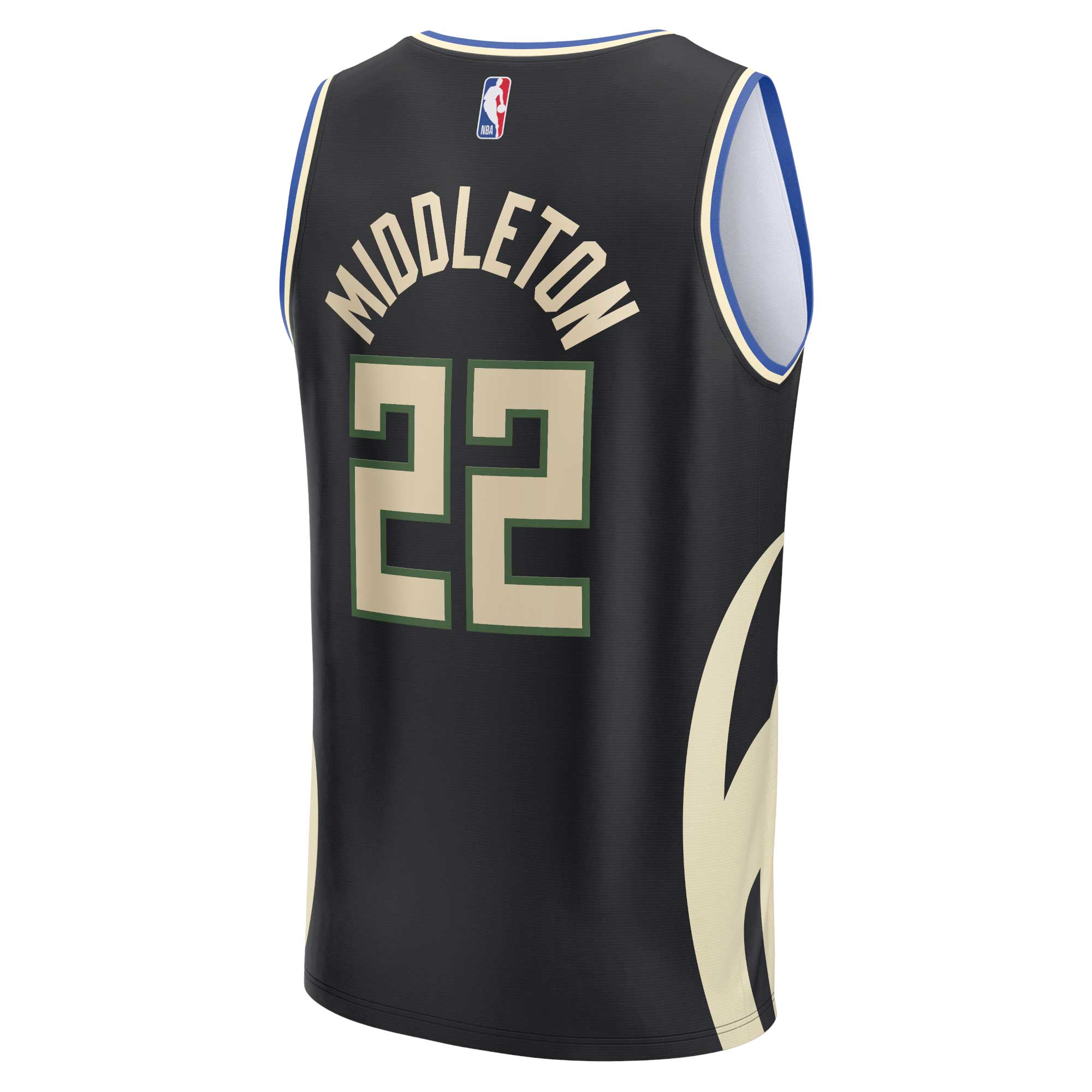 Khris Middleton Milwaukee Bucks  Fast Break Replica Player Jersey - Statement Edition - Black