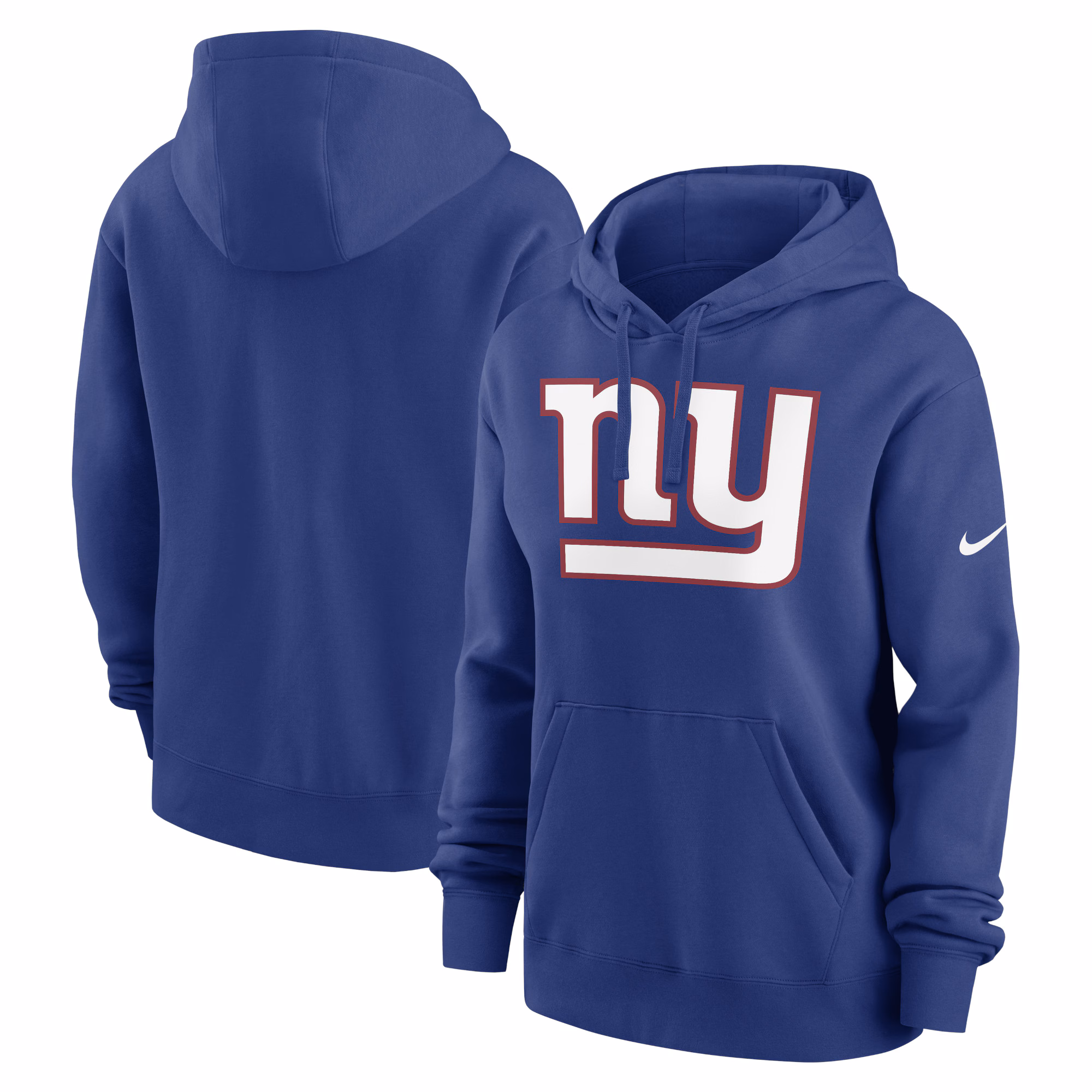 New York Giants Women's Team Logo Club Fleece Pullover Hoodie - Royal