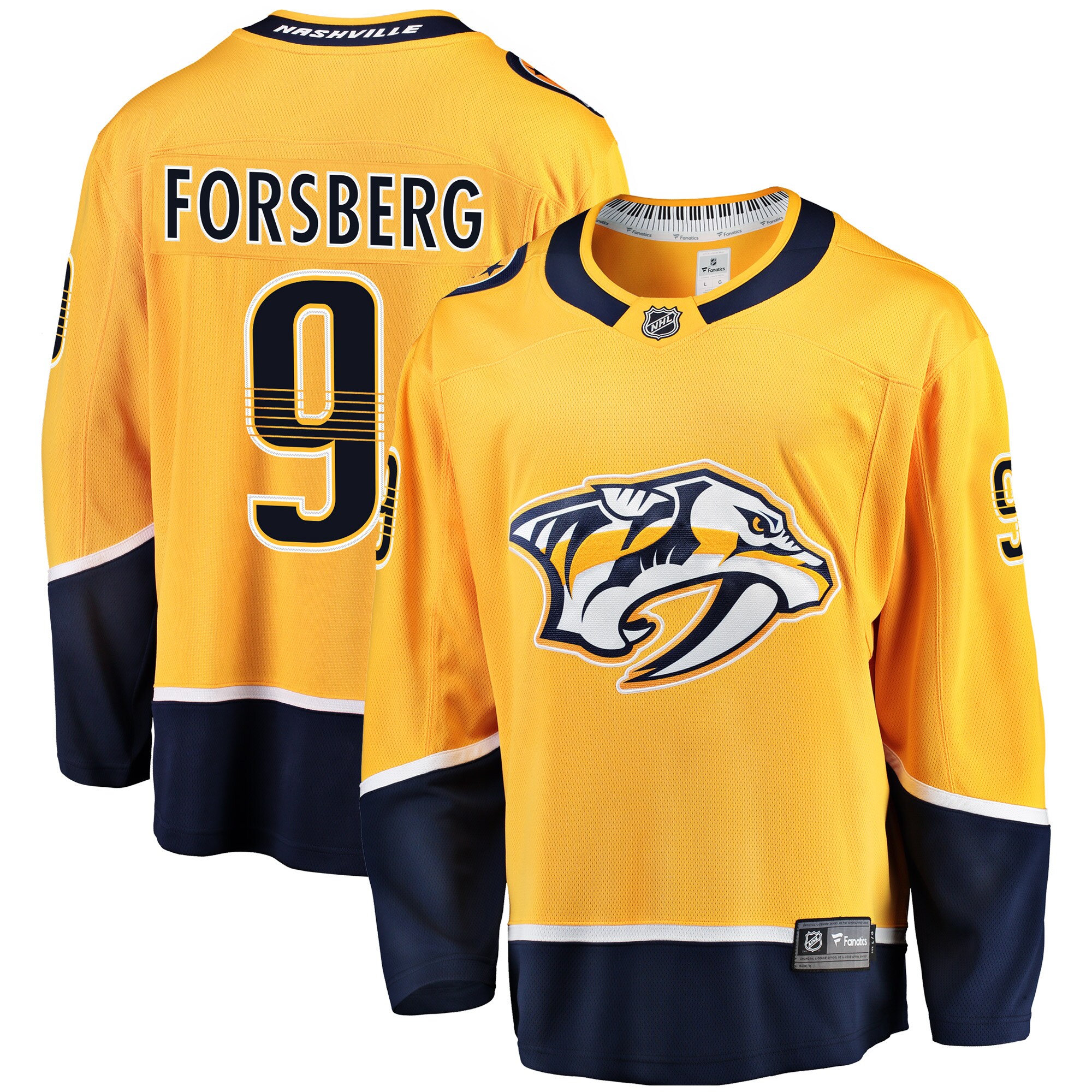 Filip Forsberg Nashville Predators Breakaway Player Jersey - Gold